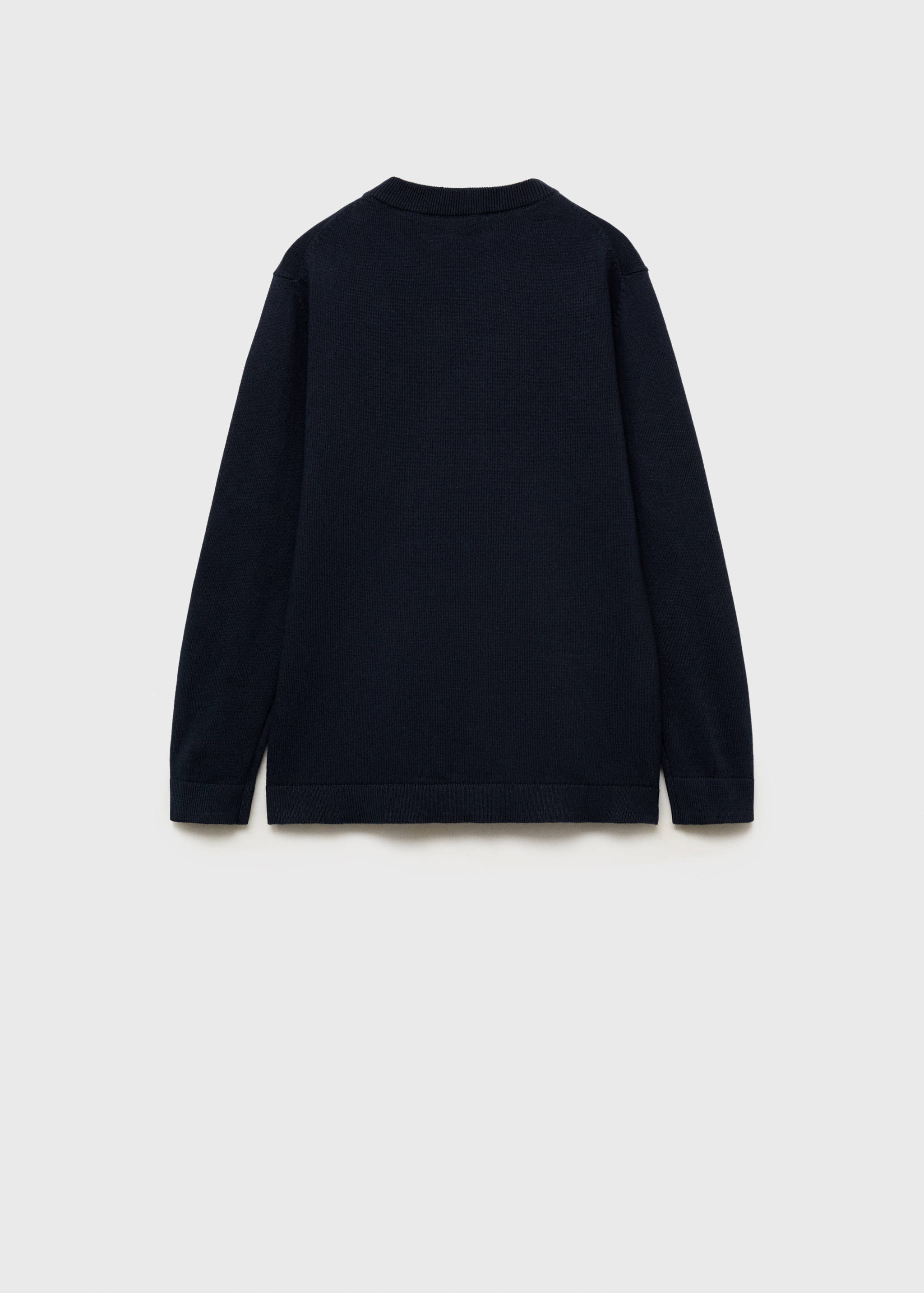 Melierter Baumwollpullover - Rückseite des Artikels