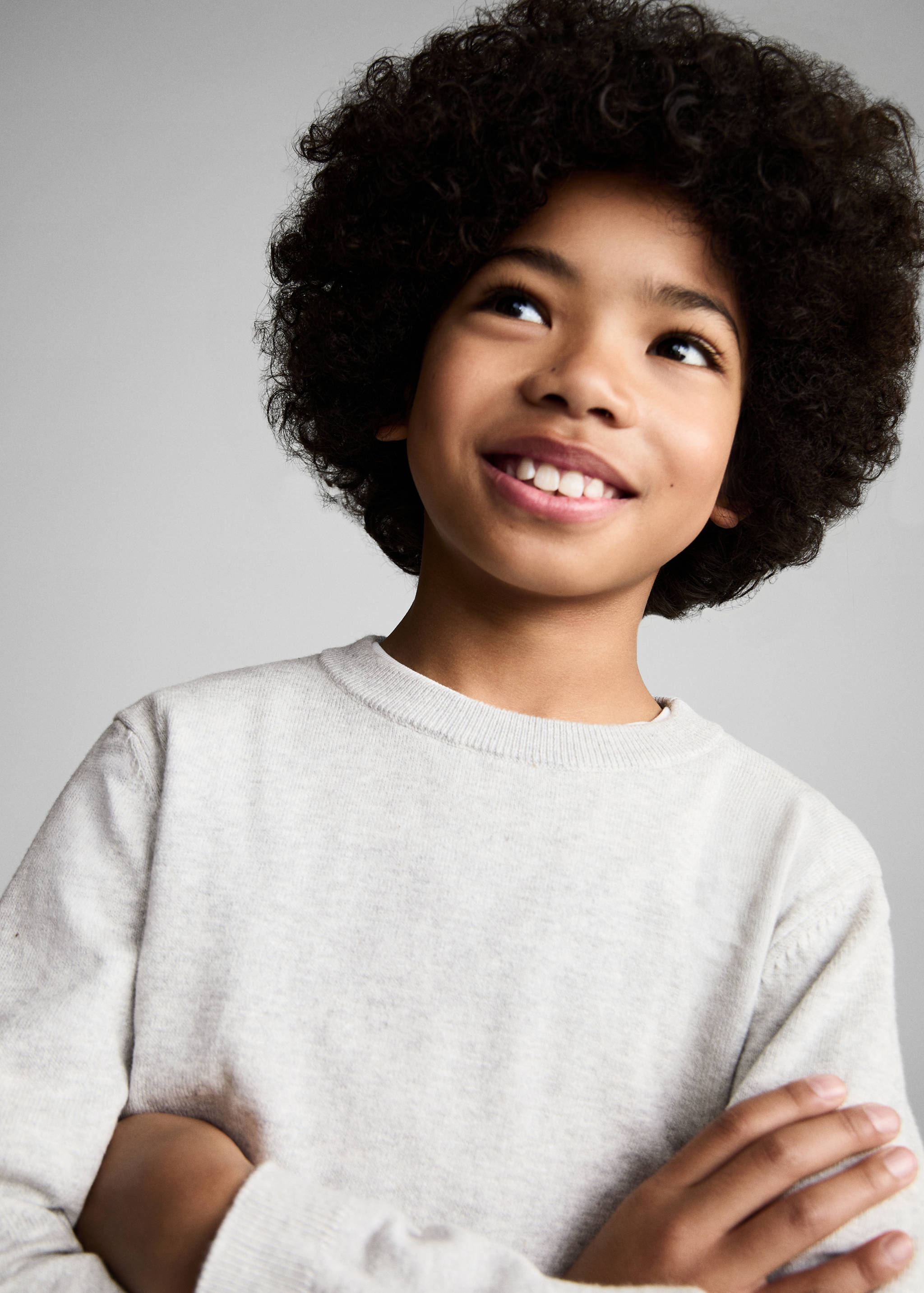 Melierter Baumwollpullover - Detail des Artikels 1