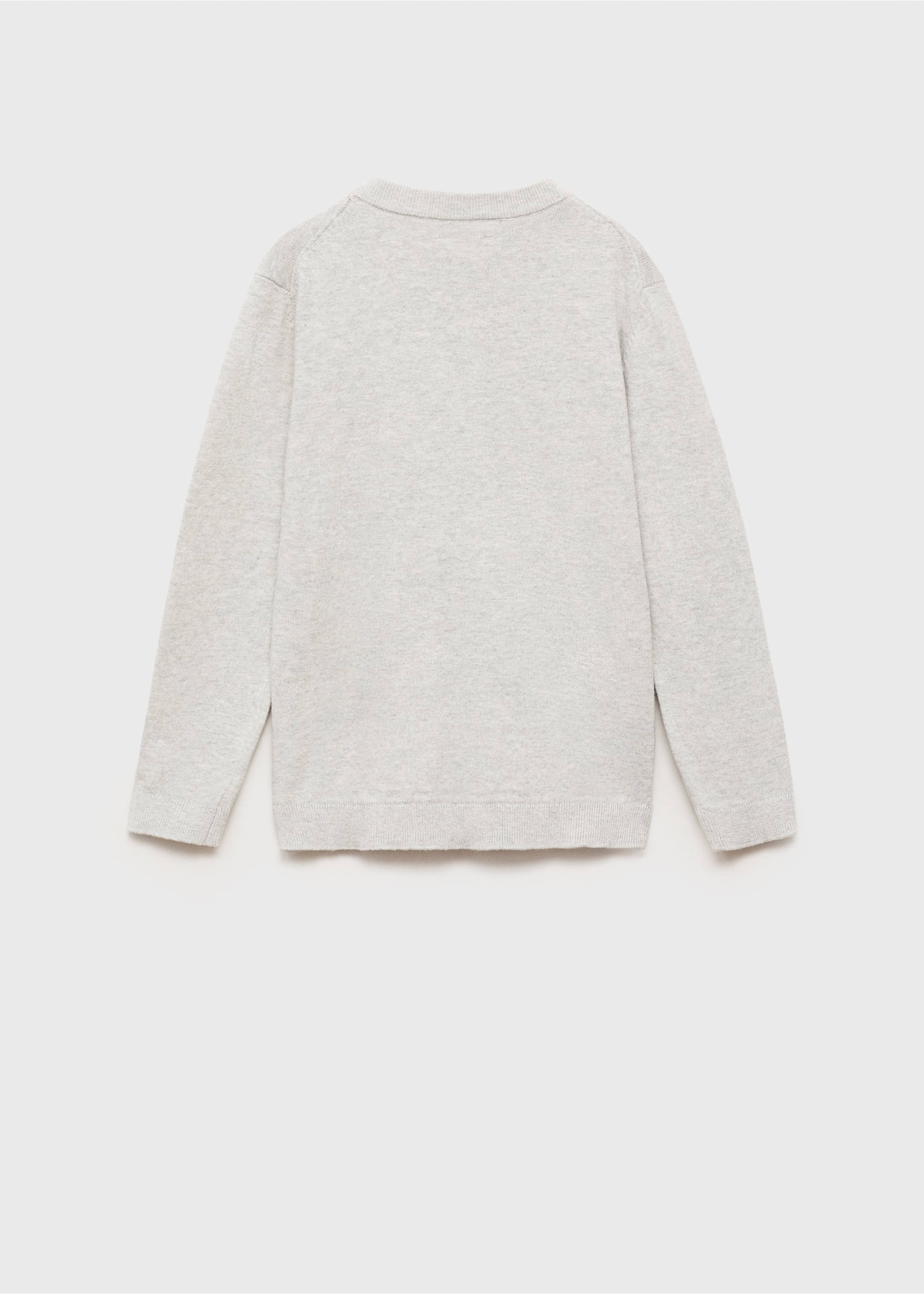 Flecked cotton-blend sweater - Reverse of the article, Medium Heather Grey. Ref: 87085979-00.