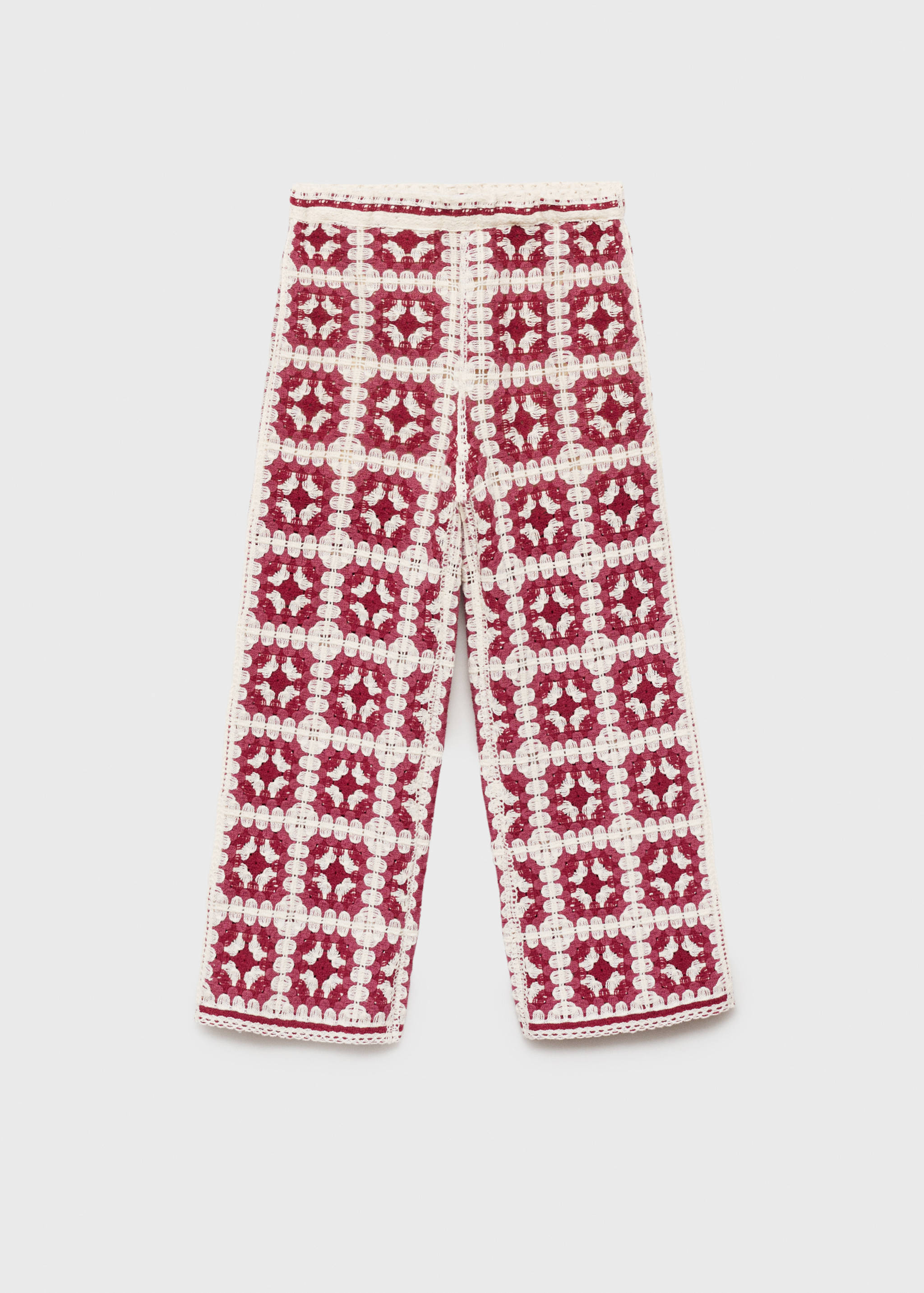 Straight crochet trousers - Article without model