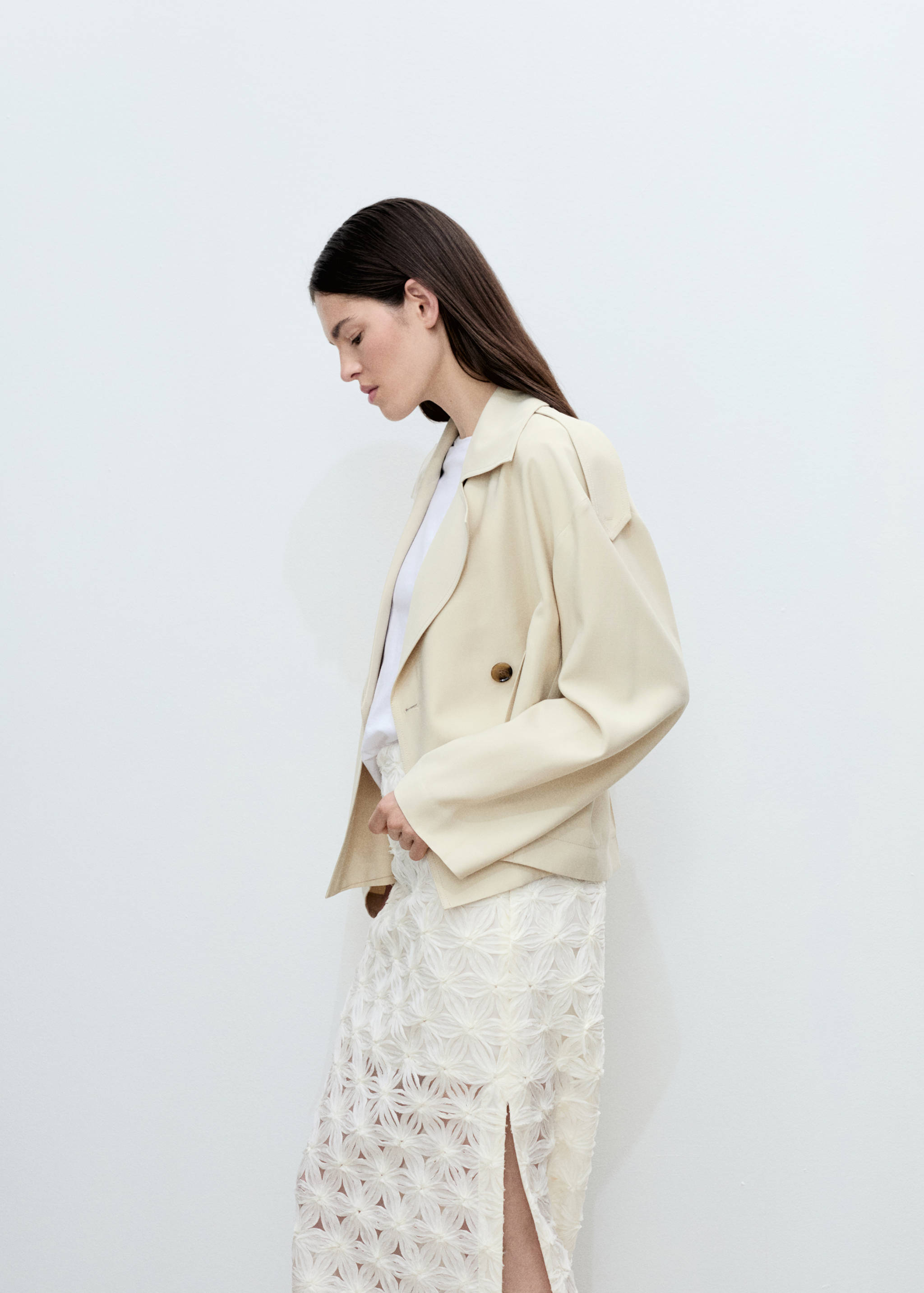 Opengewerkte getextureerde bloemetjesrok - Detail van het artikel 2