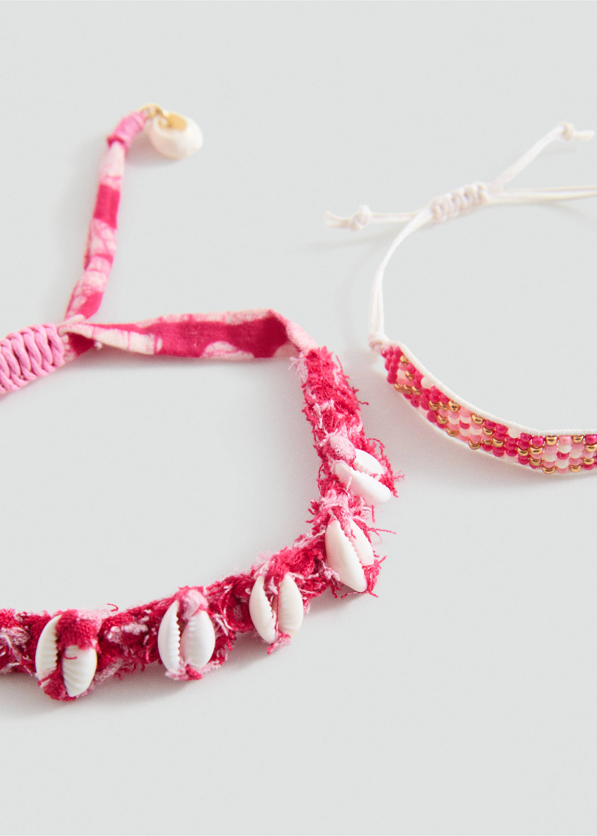 Armband mit facettierten Kristallen - Detail des Artikels 1, Erdbeerrot. Ref: 87085983-00.