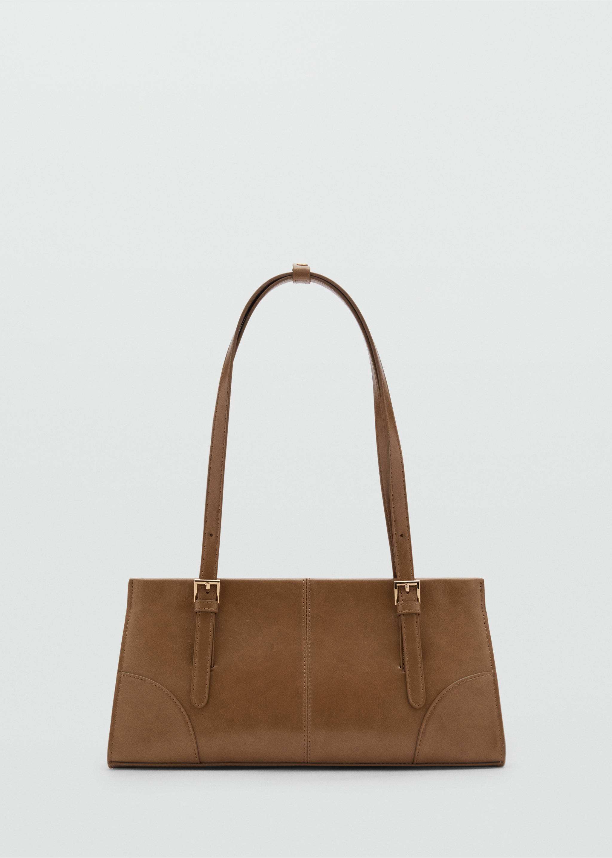 Shoulder bag with buckles - Article without model, Medium Brown. Ref: 87085984-00.
