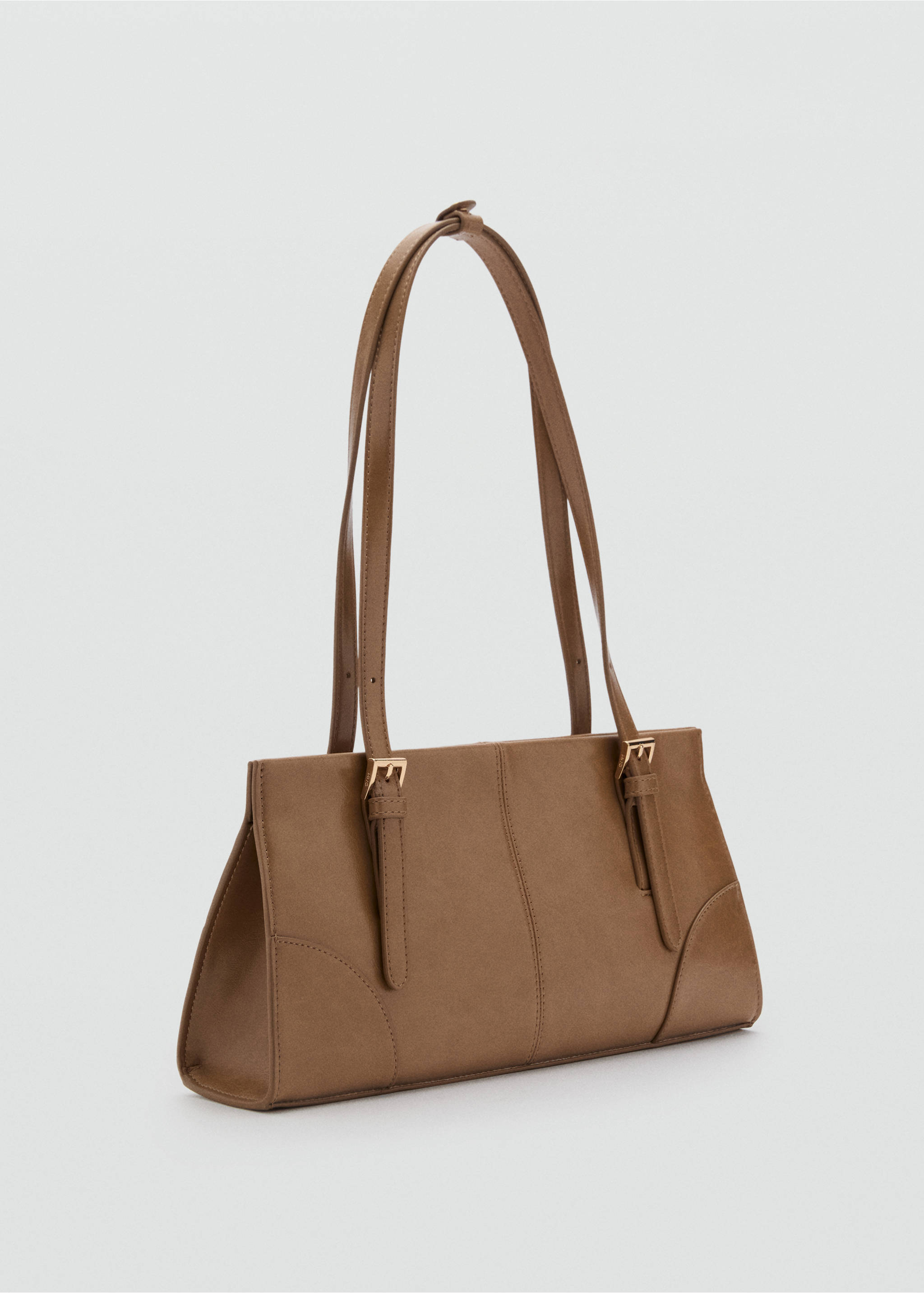Shoulder bag with buckles - Medium plane, Medium Brown. Ref: 87085984-00.