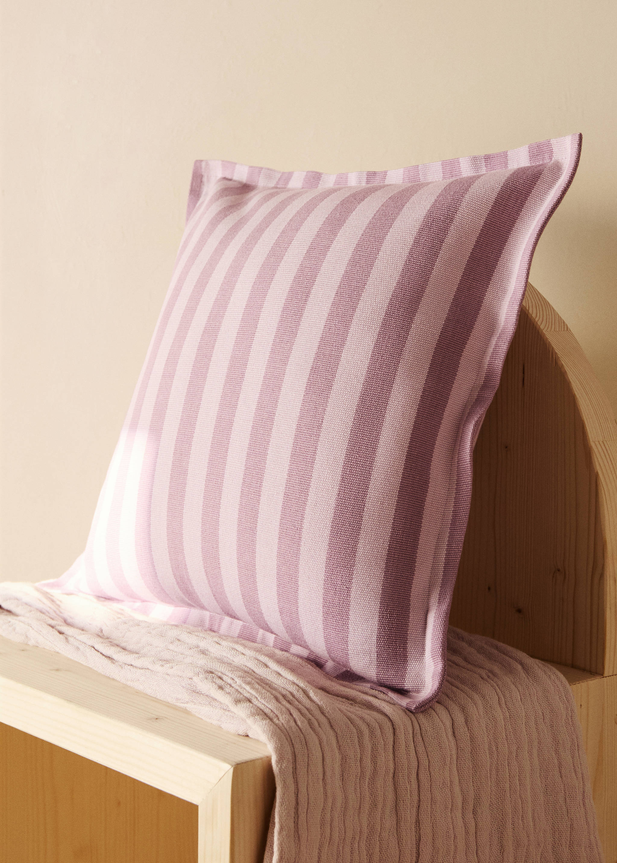 Children's woven stripe cushion cover 40x40 cm - General plane