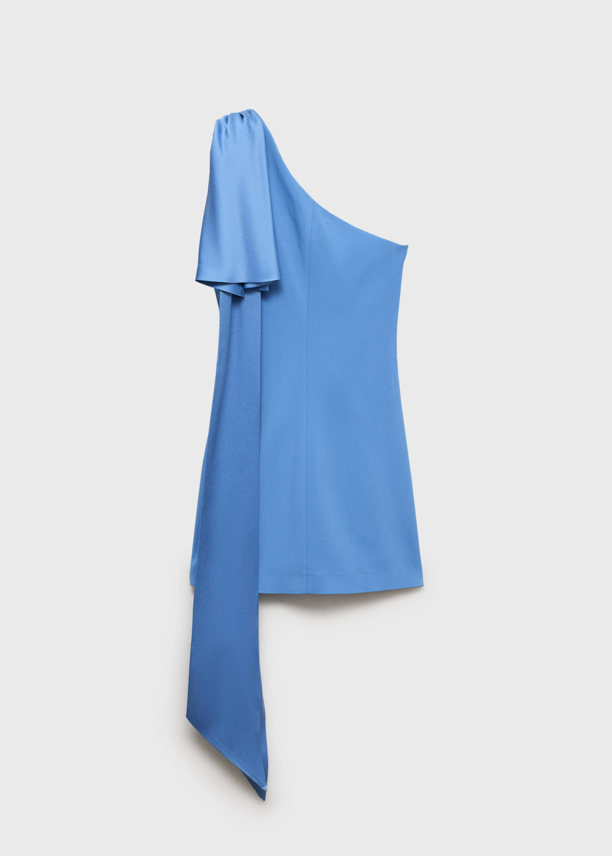 Abito satinato drappeggiato dettaglio fiocco - Retro dell'articolo