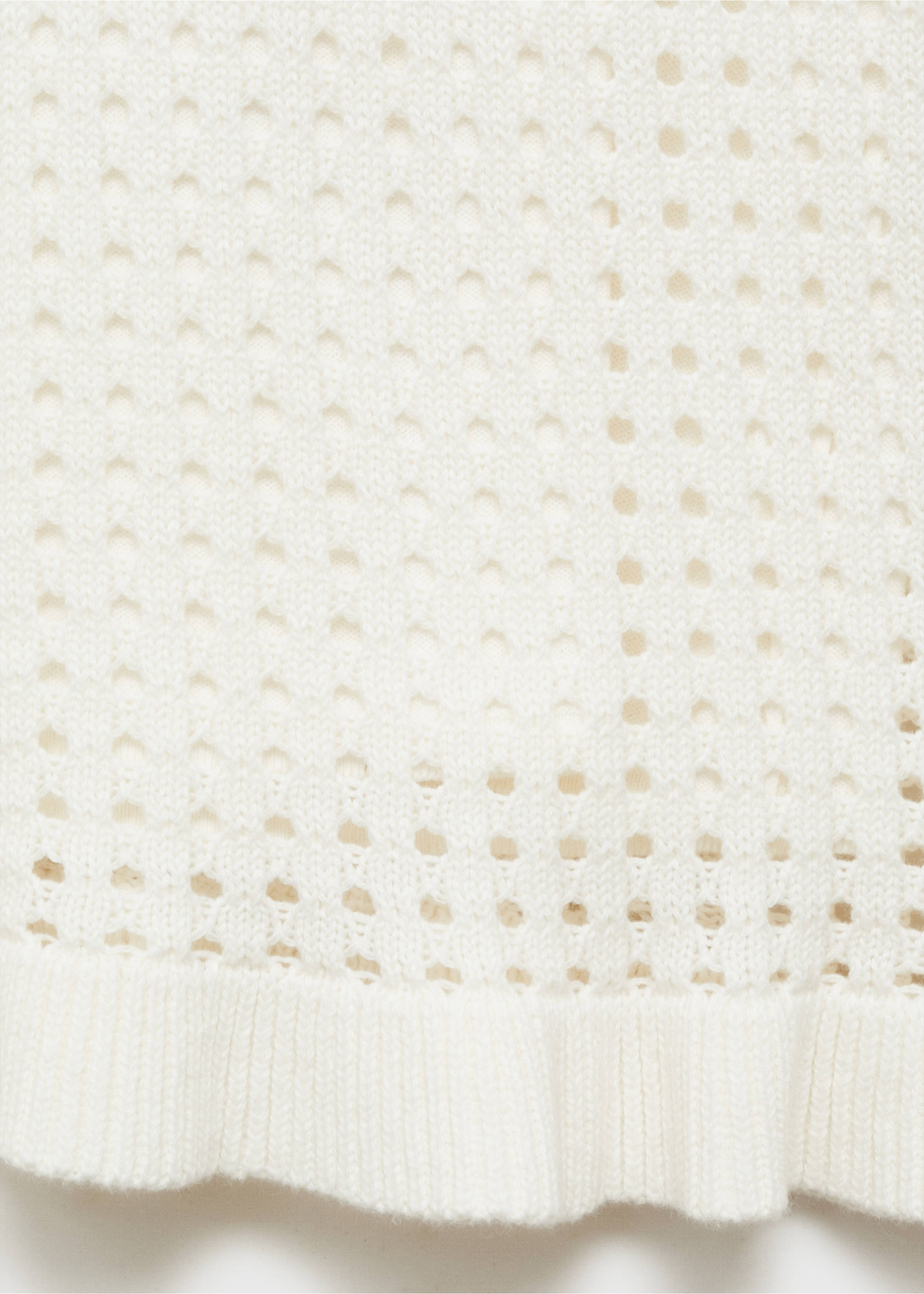 Langer Strickrock - Detail des Artikels 0, Cremeweiß. Ref: 87086339-00.