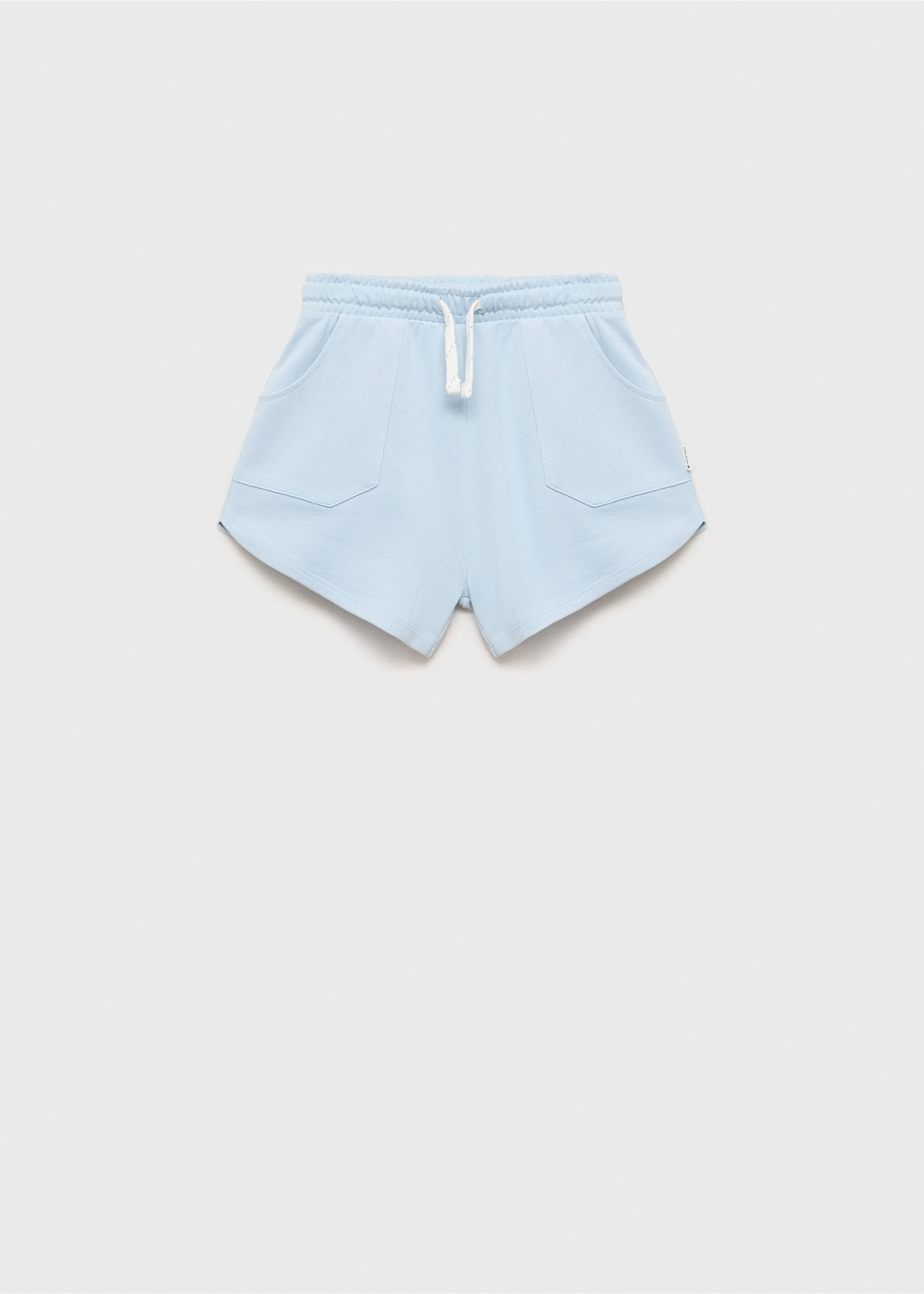 Cotton shorts with elastic waist - Article without model, Sky Blue. Ref: 87086342-00.
