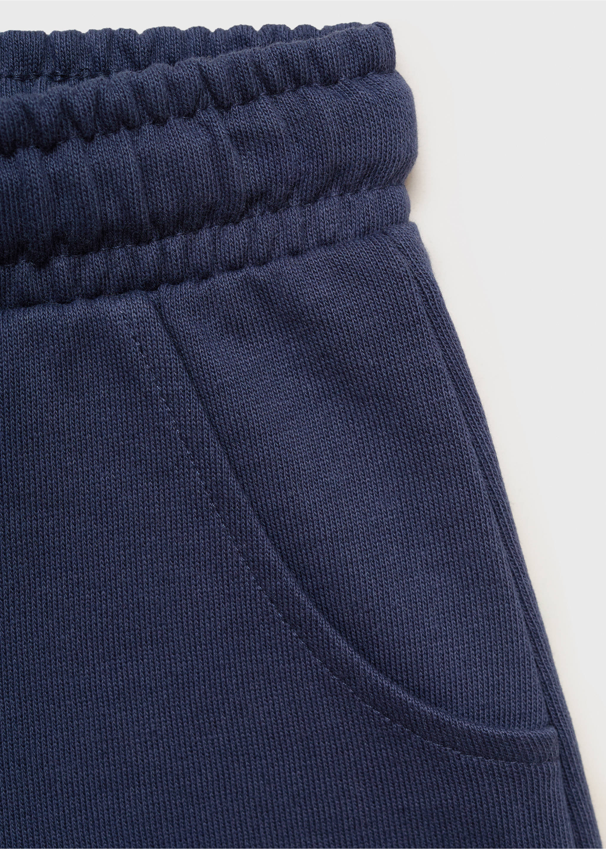 Shorts cotó cintura elàstica - Detall de l'article 0, Blau marí fosc. Ref: 87086342-00.