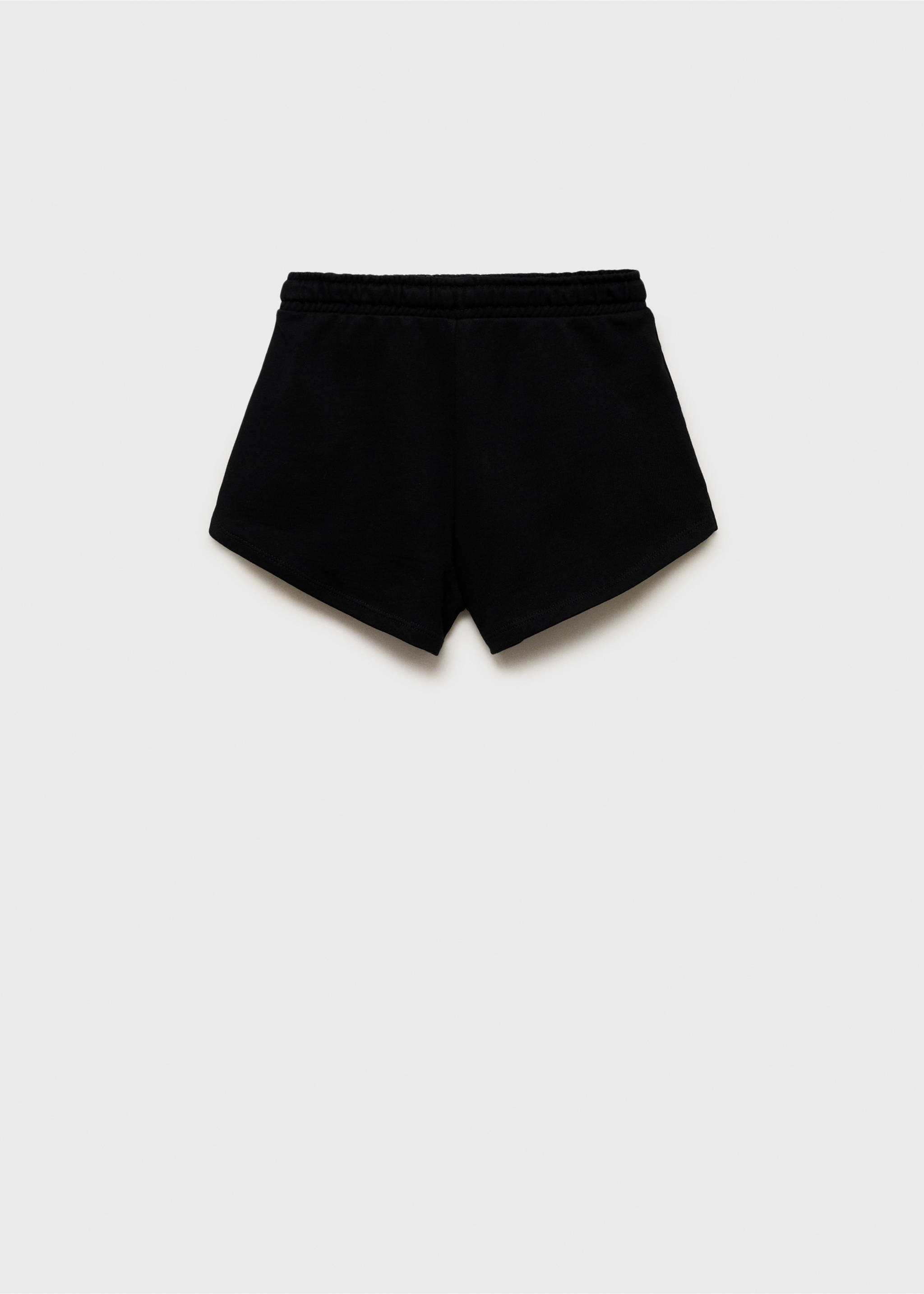 Cotton shorts with elastic waist - Reverse of the article, Black. Ref: 87086342-00.