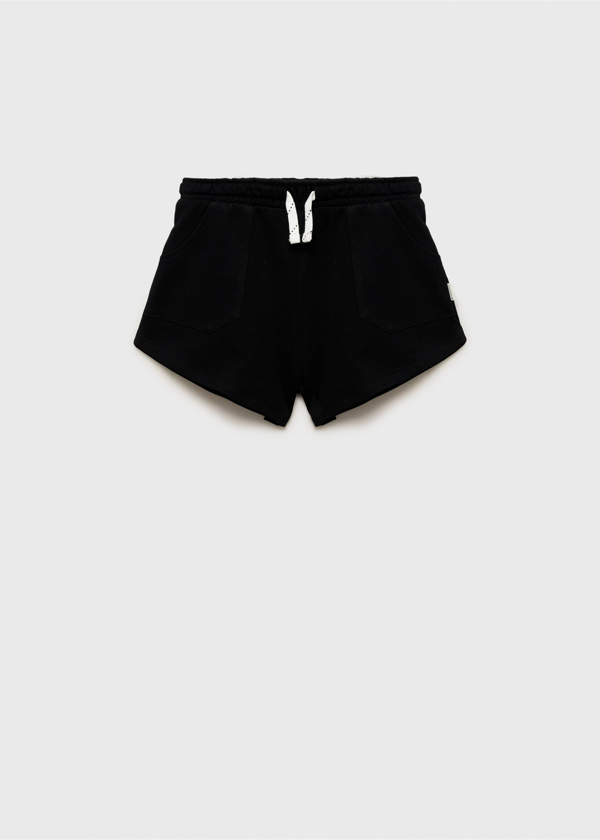 Cotton shorts with elastic waist - Article without model, Black. Ref: 87086342-00.