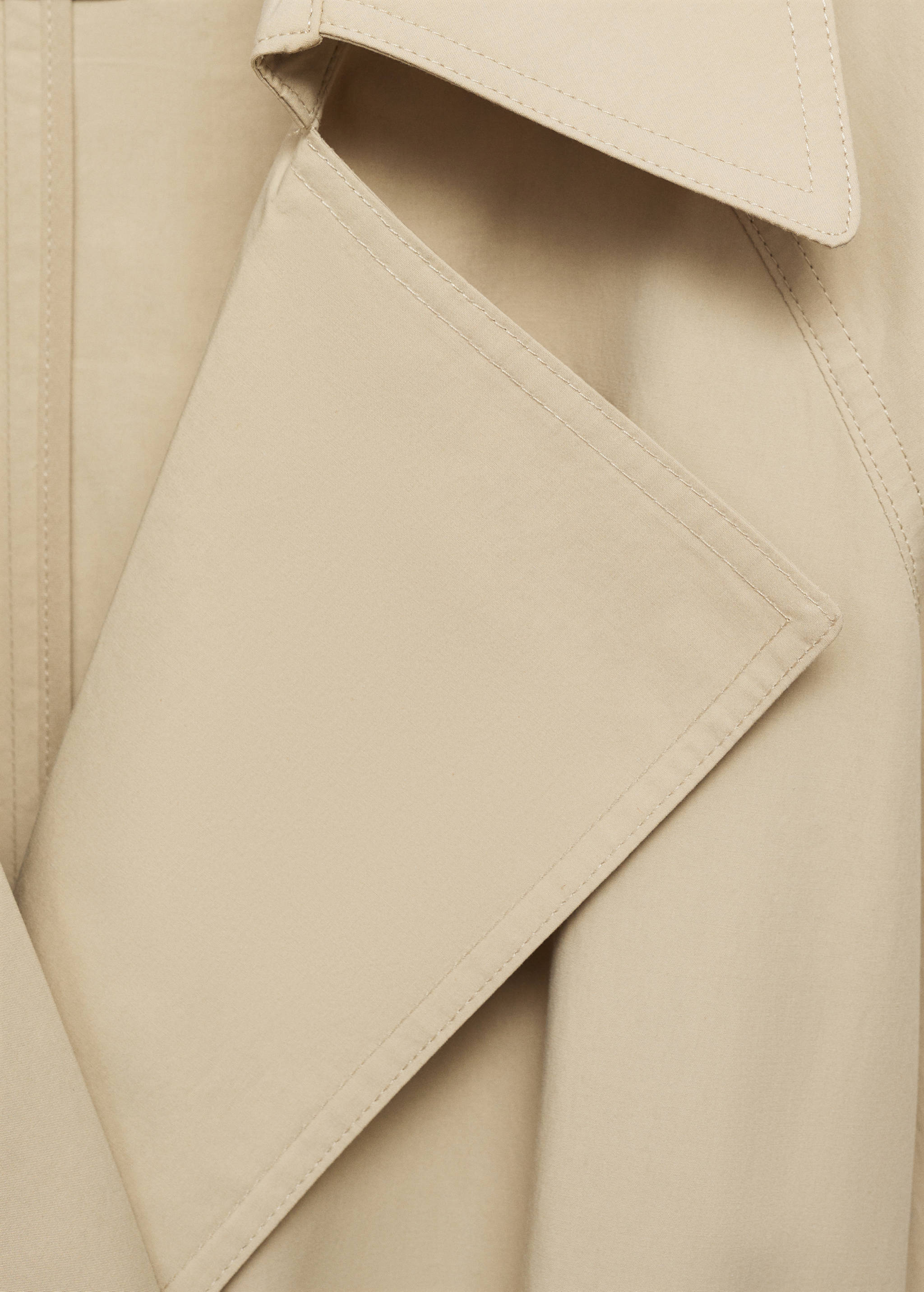 Cotton trench coat with belt - Details of the article 8