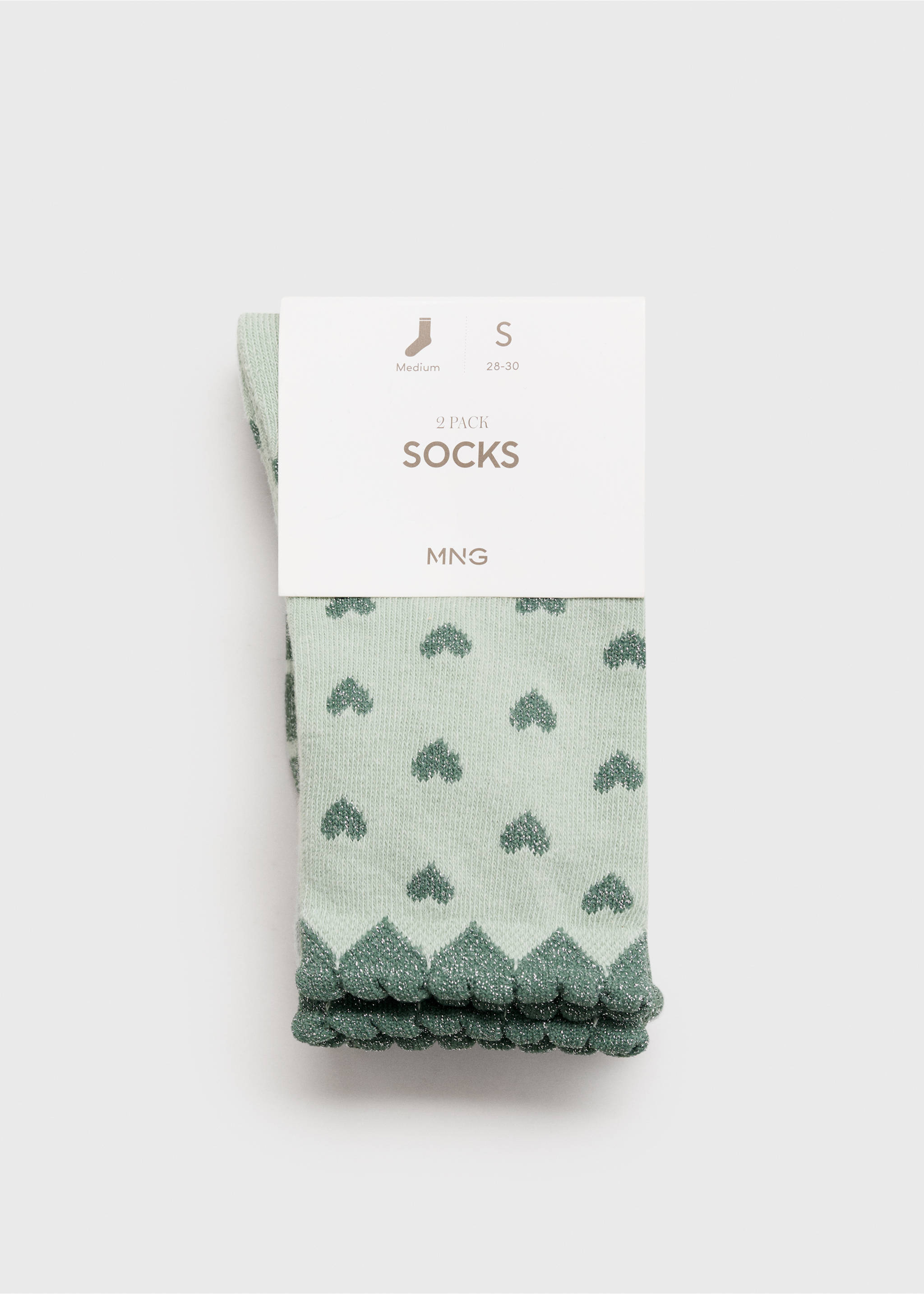 Zweierpack Socken im Muster-Mix - Artikel ohne Model, Pastellgrün. Ref: 87086346-00.