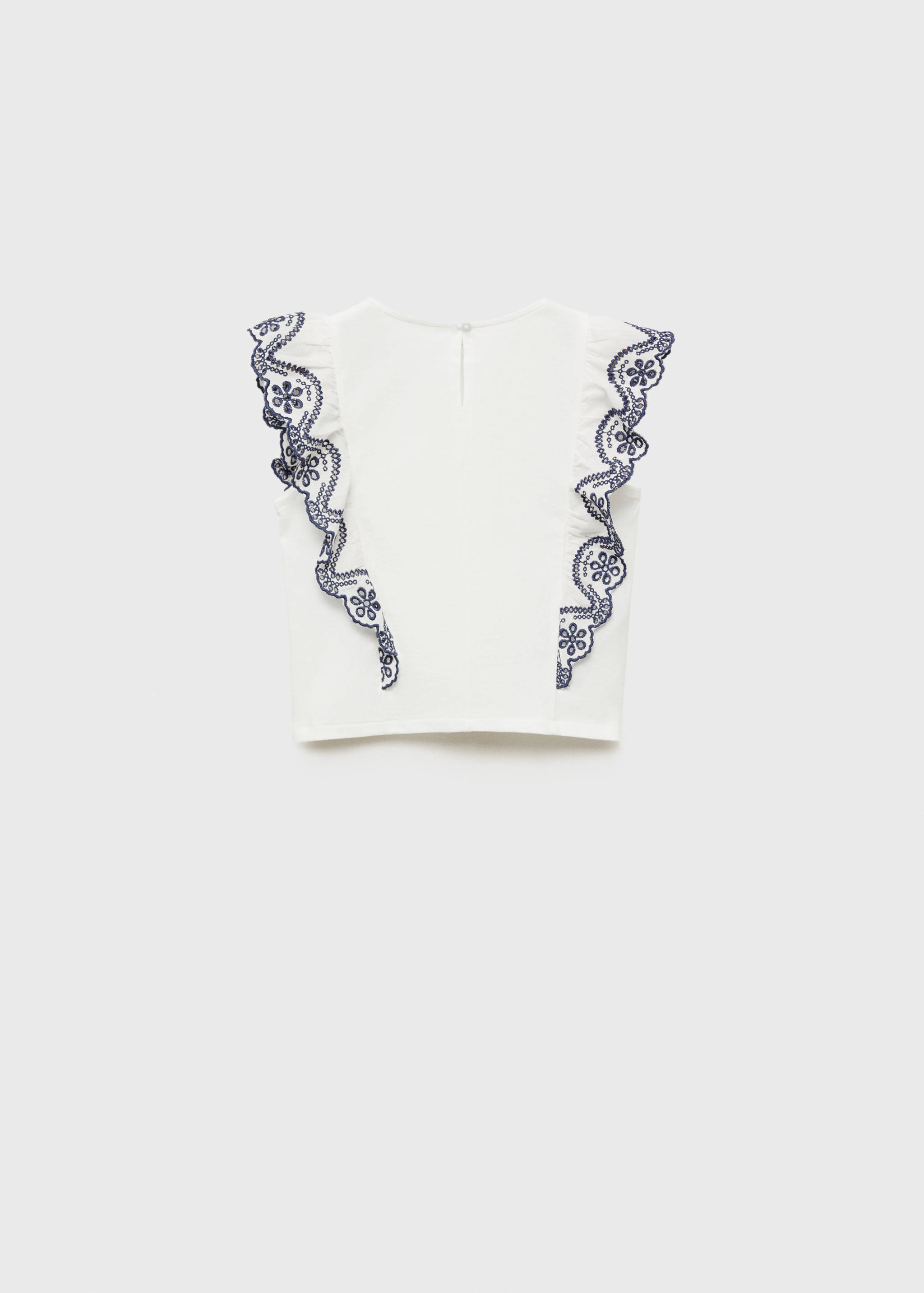 Textured ruffled blouse - Reverse of the article