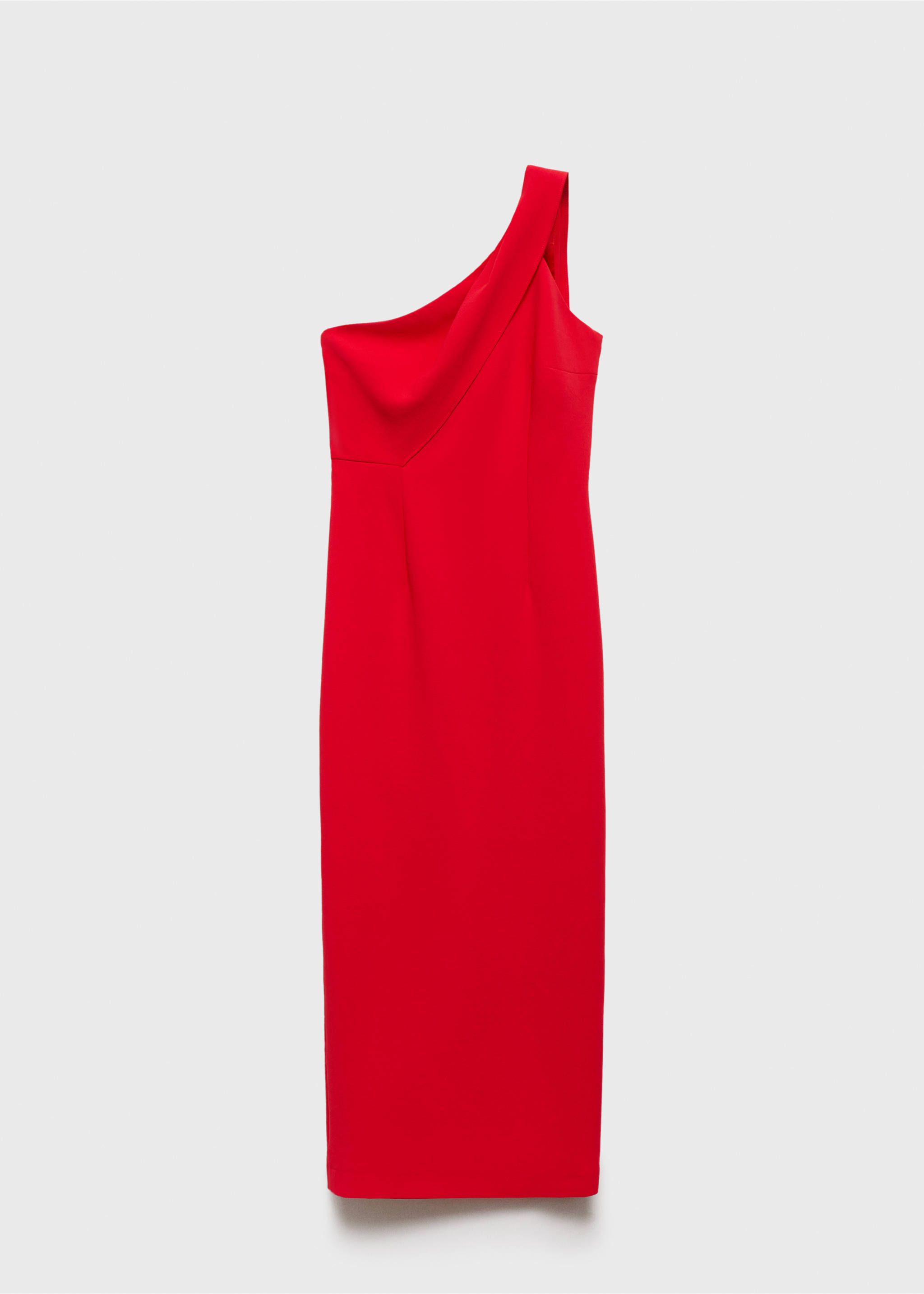 Robe asymétrique col nœud - Article sans modèle, Rouge. Ref: 87086350-00.
