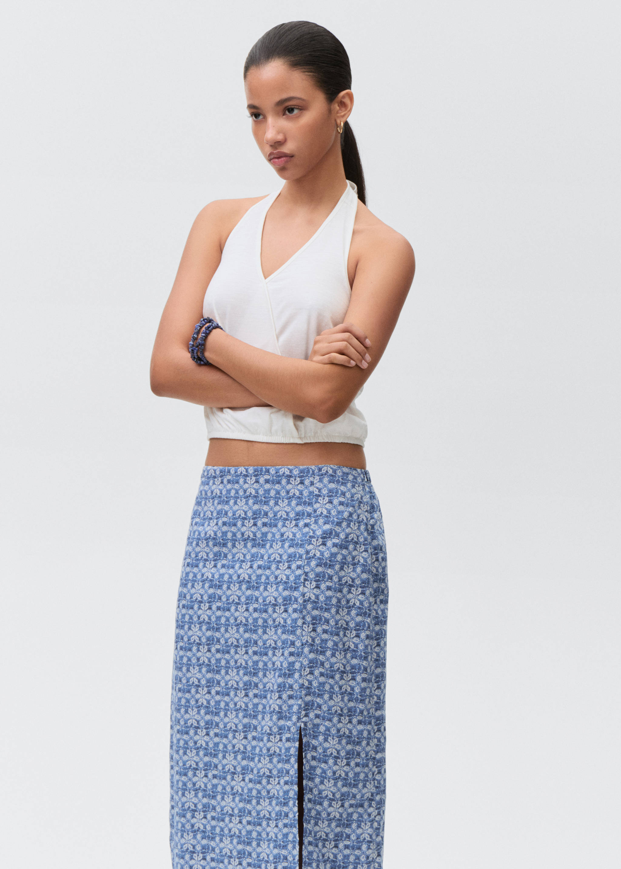 Printed long skirt - Medium plane
