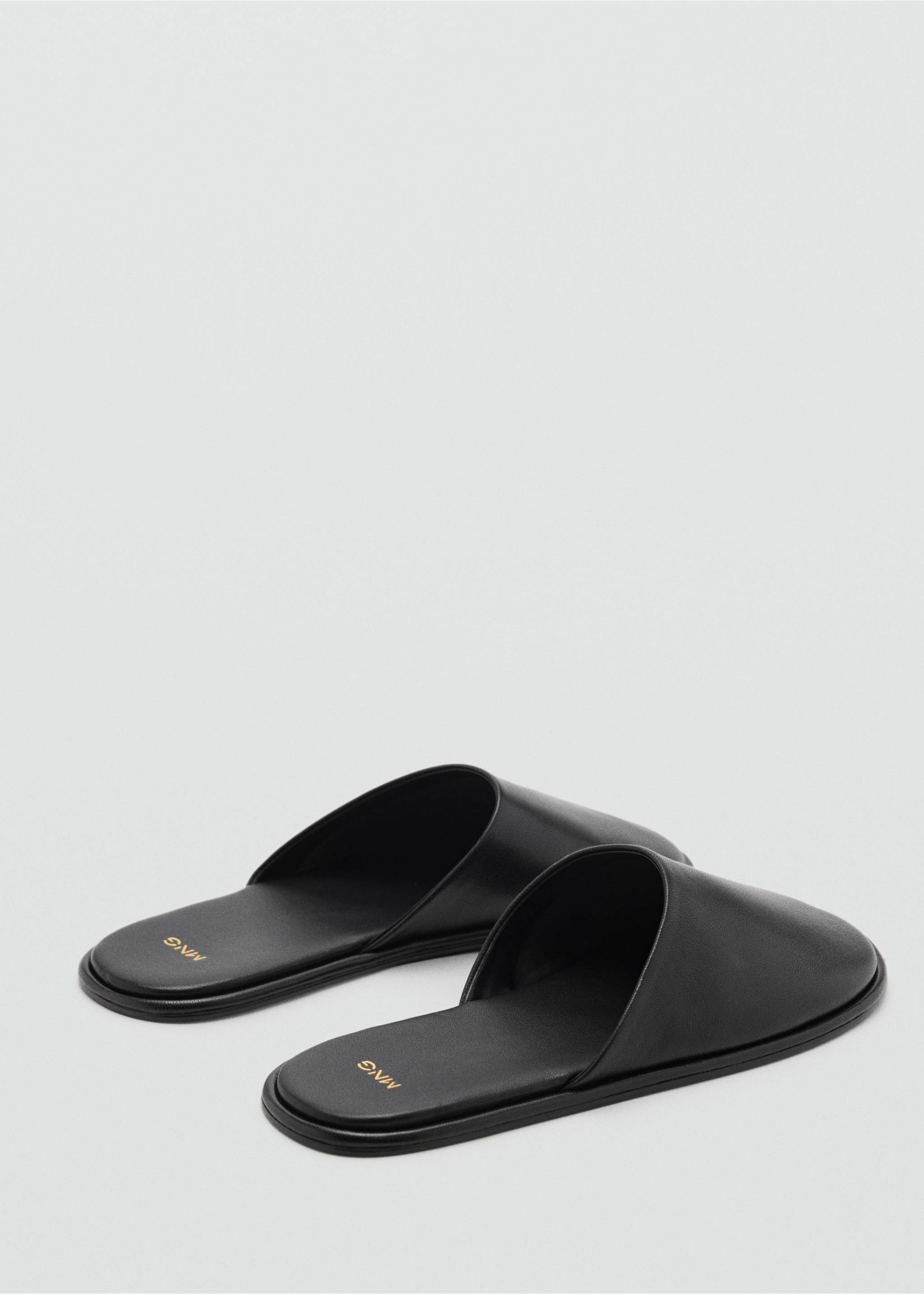 Leather slingback shoes - Details of the article 1, Black. Ref: 87086360-00.