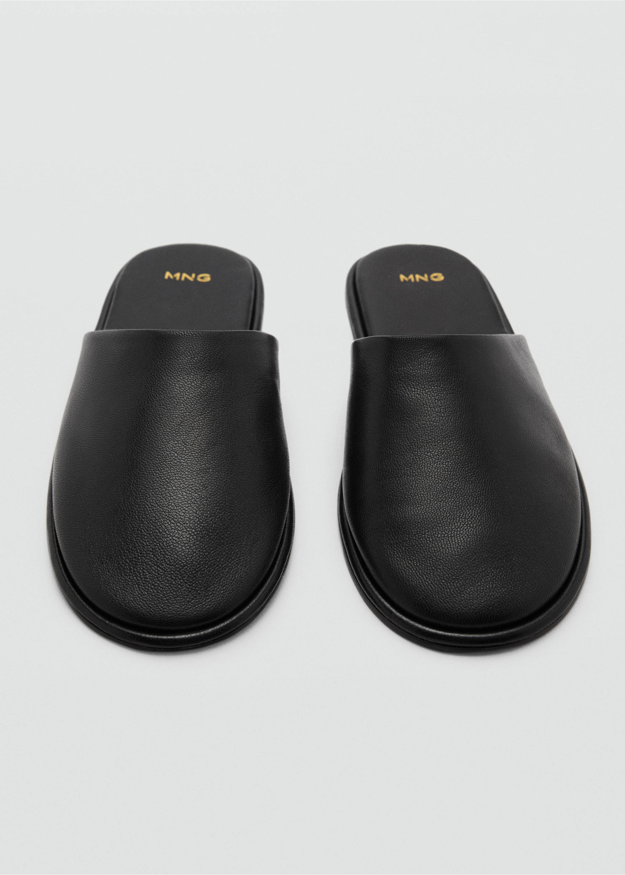 Leather slingback shoes - Details of the article 2, Black. Ref: 87086360-00.