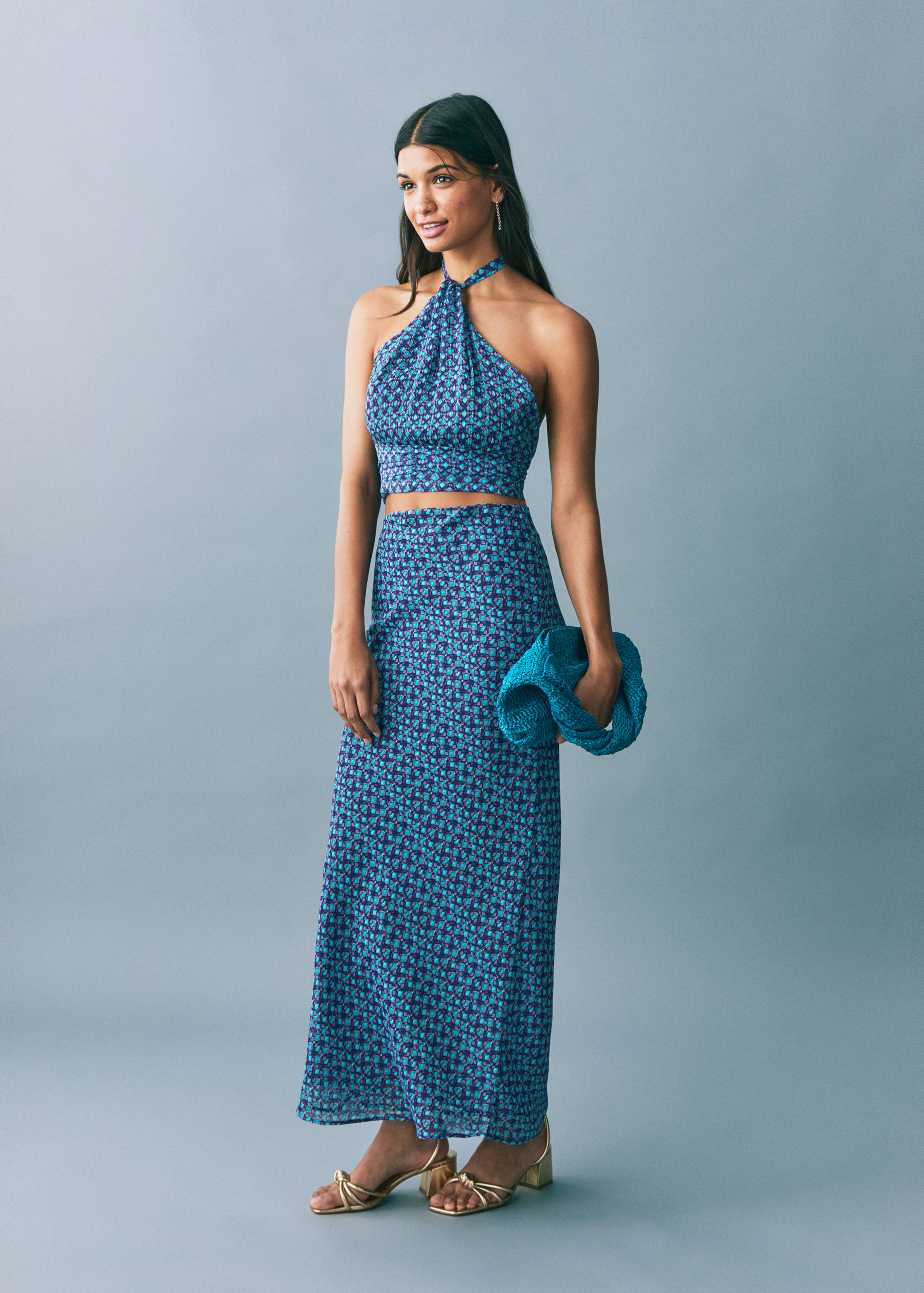 Printed midi skirt - Details of the article 2