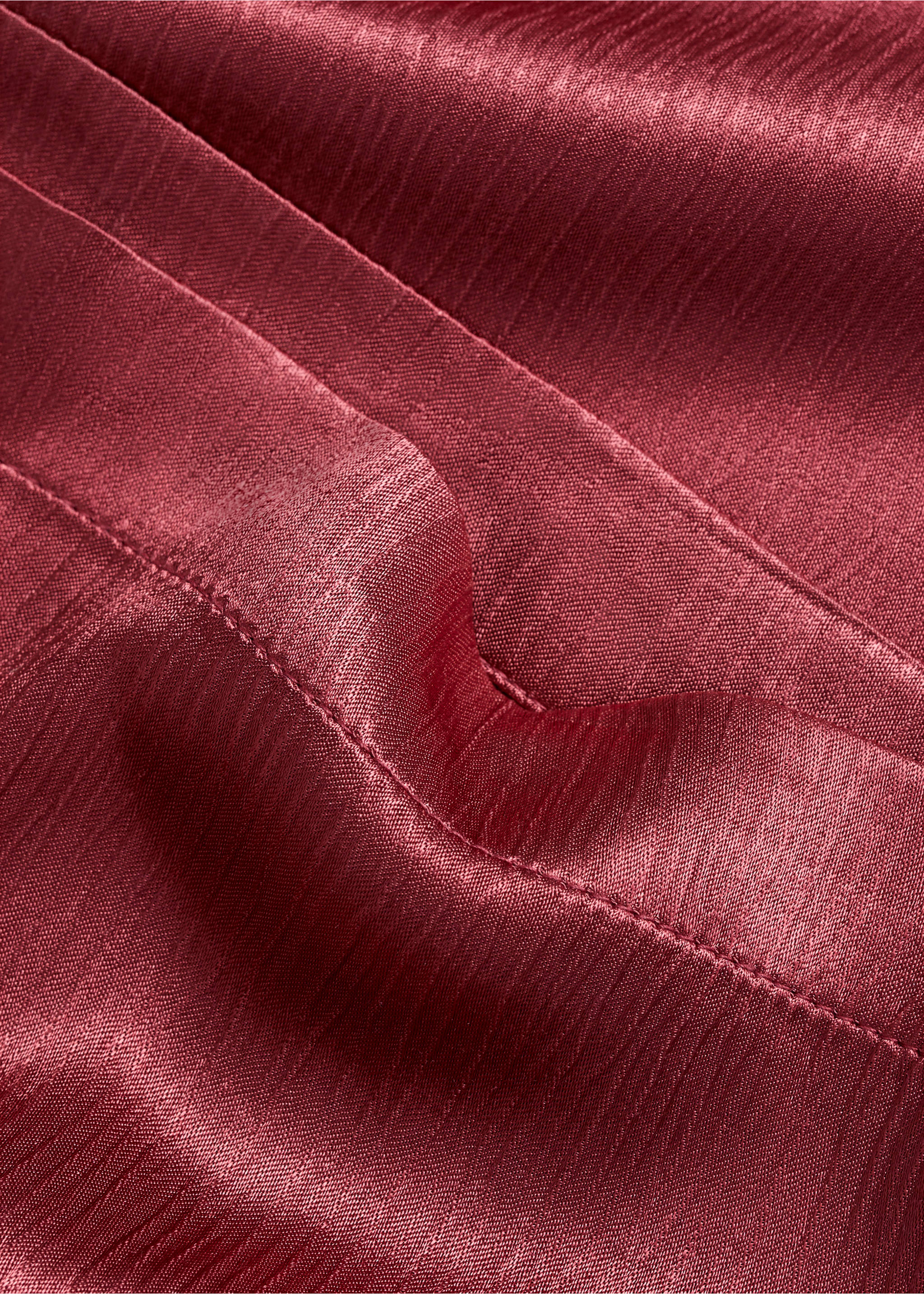 Satin straight-fit trousers - Details of the article 8, Strawberry. Ref: 87086364-00.