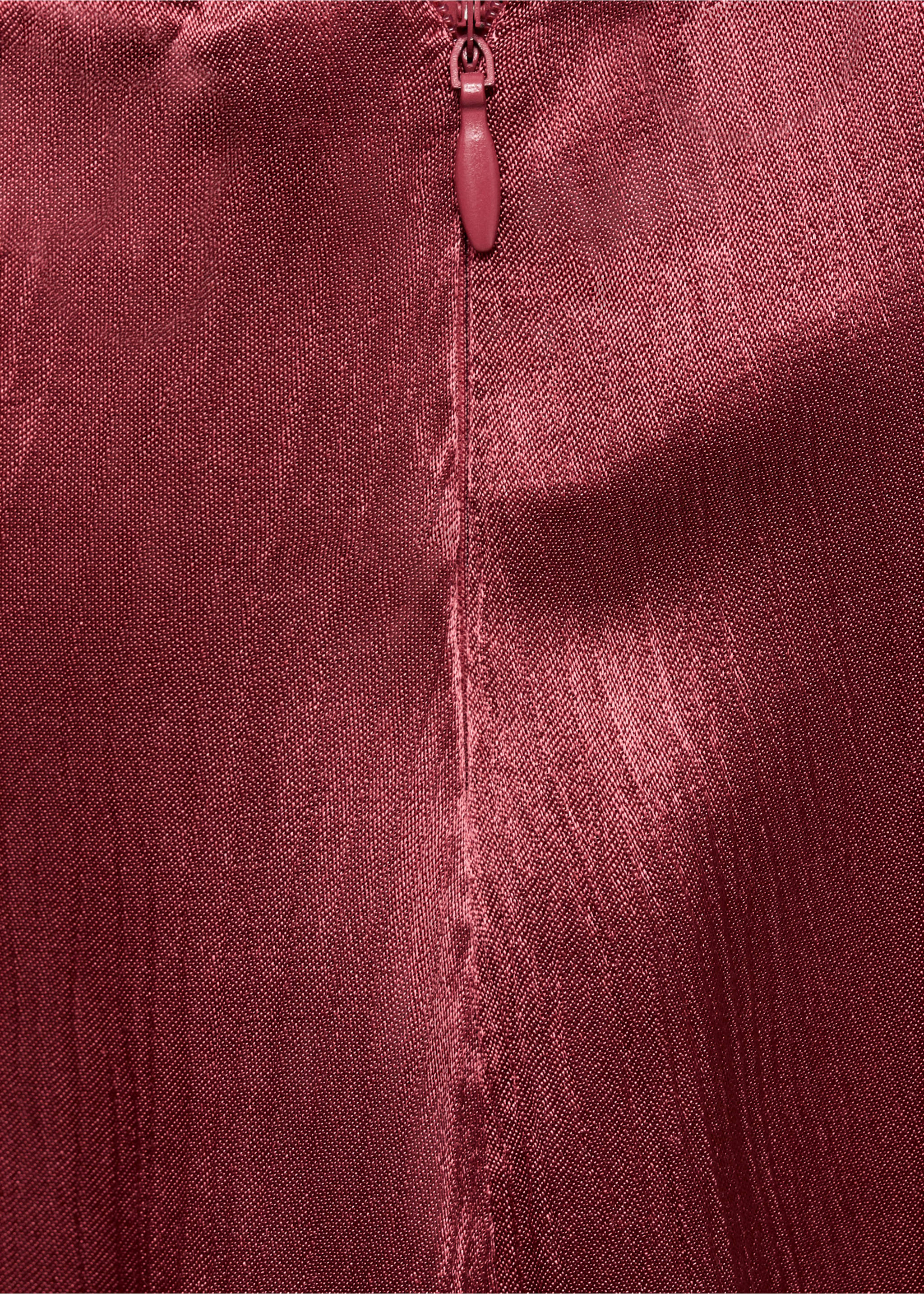 Satin straight-fit trousers - Details of the article 0, Strawberry. Ref: 87086364-00.