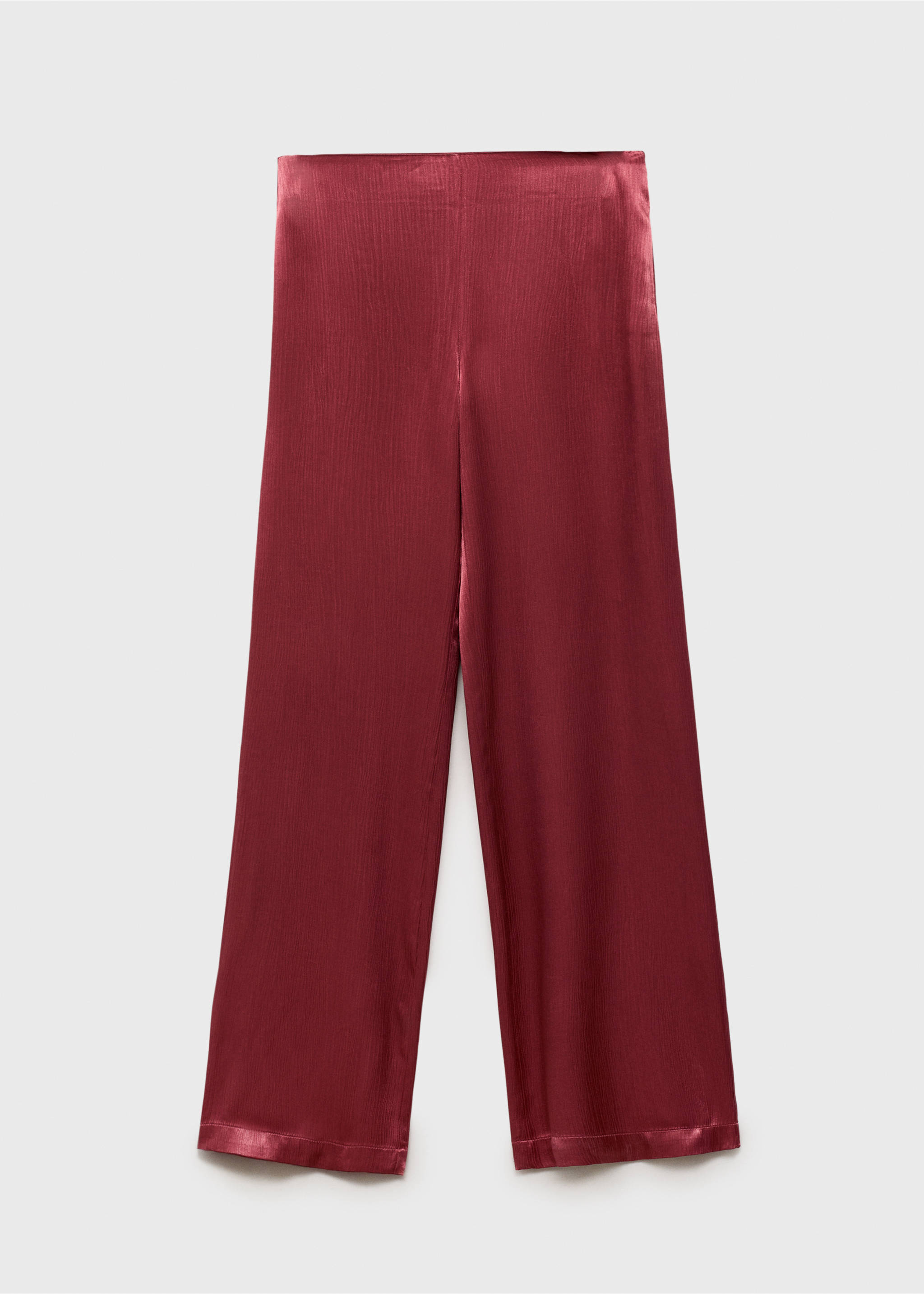 Pantalon droit satiné - Article sans modèle, Fraise. Ref: 87086364-00.