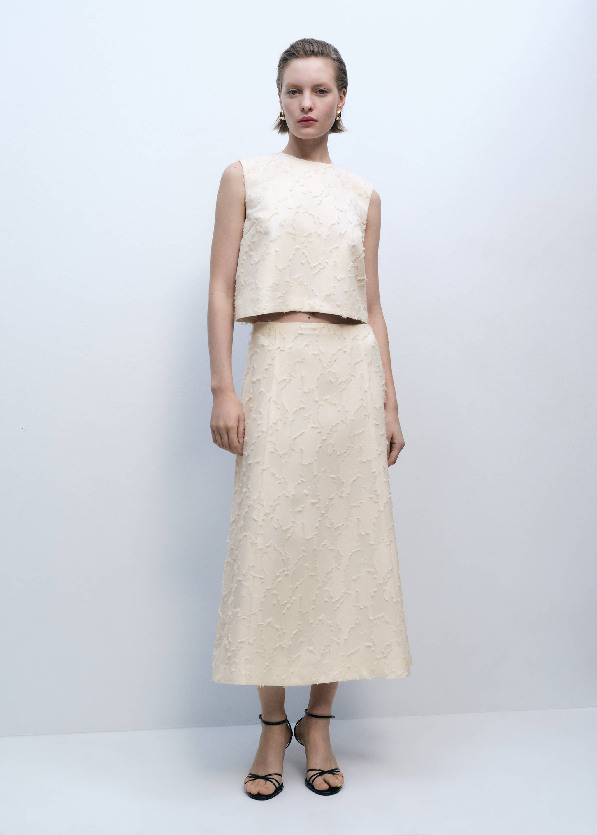 Textured crop top - General plane