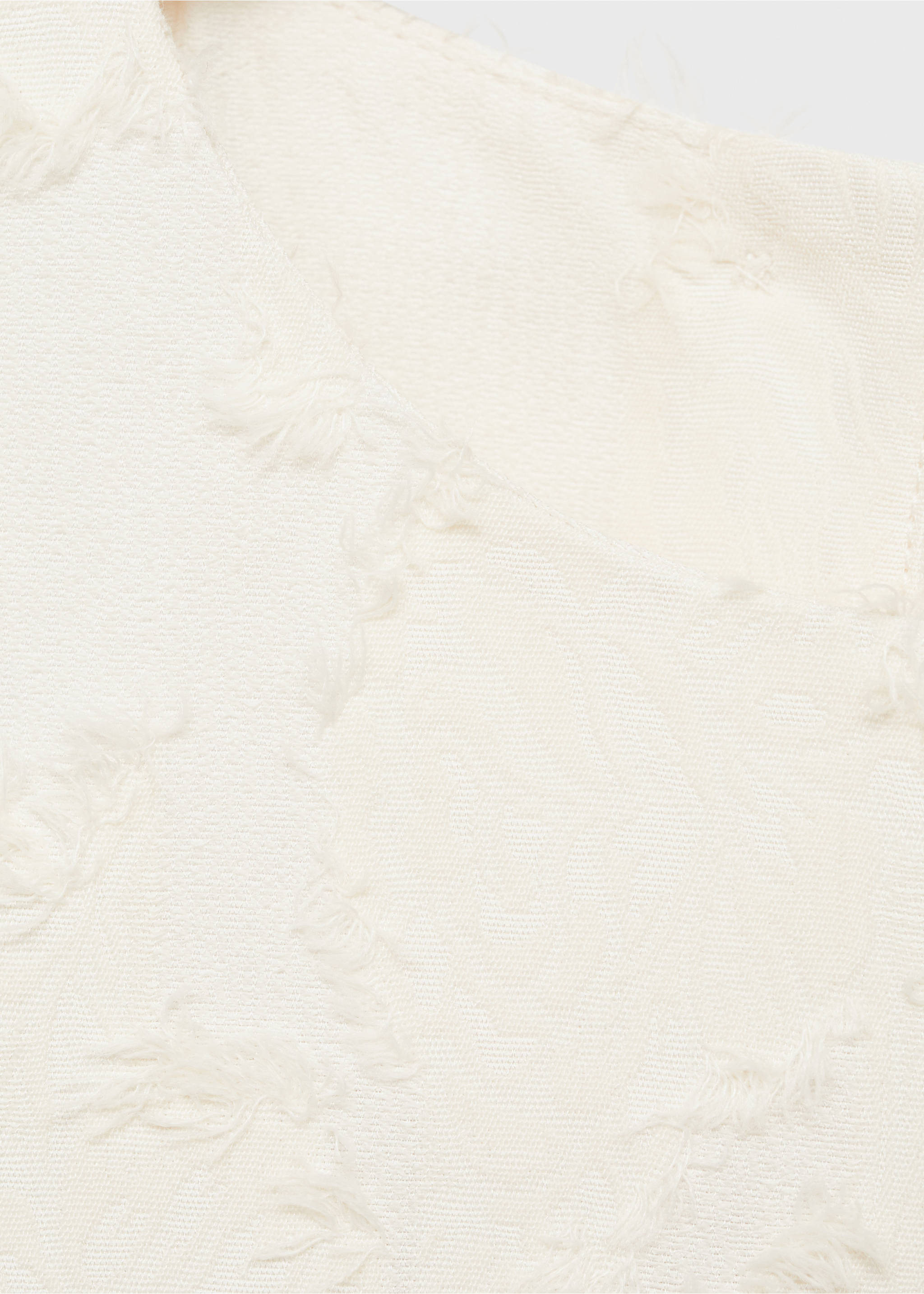 Bauchfreies Top mit Struktur - Detail des Artikels 8, Cremeweiß. Ref: 87086368-00.