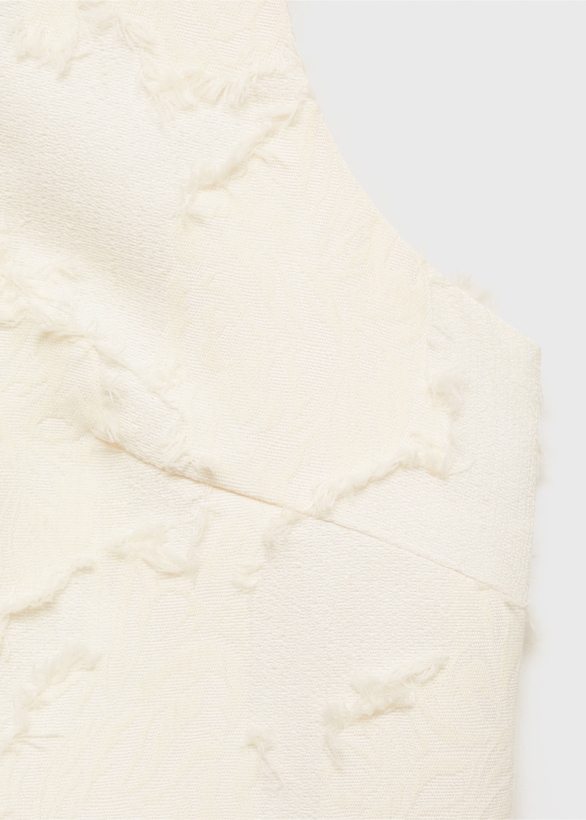 Bauchfreies Top mit Struktur - Detail des Artikels 0, Cremeweiß. Ref: 87086368-00.