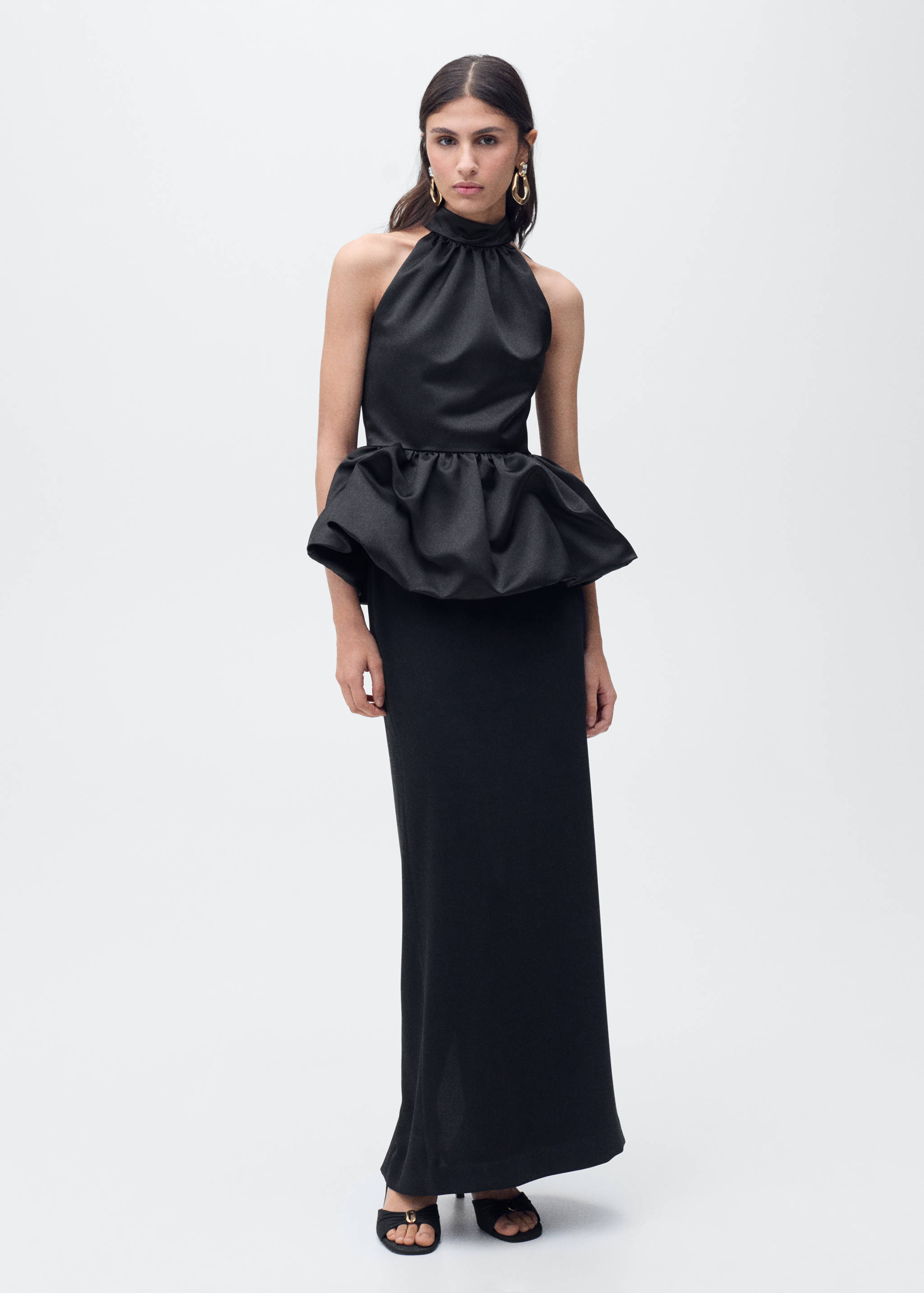 Draped-waist straight skirt - General plane