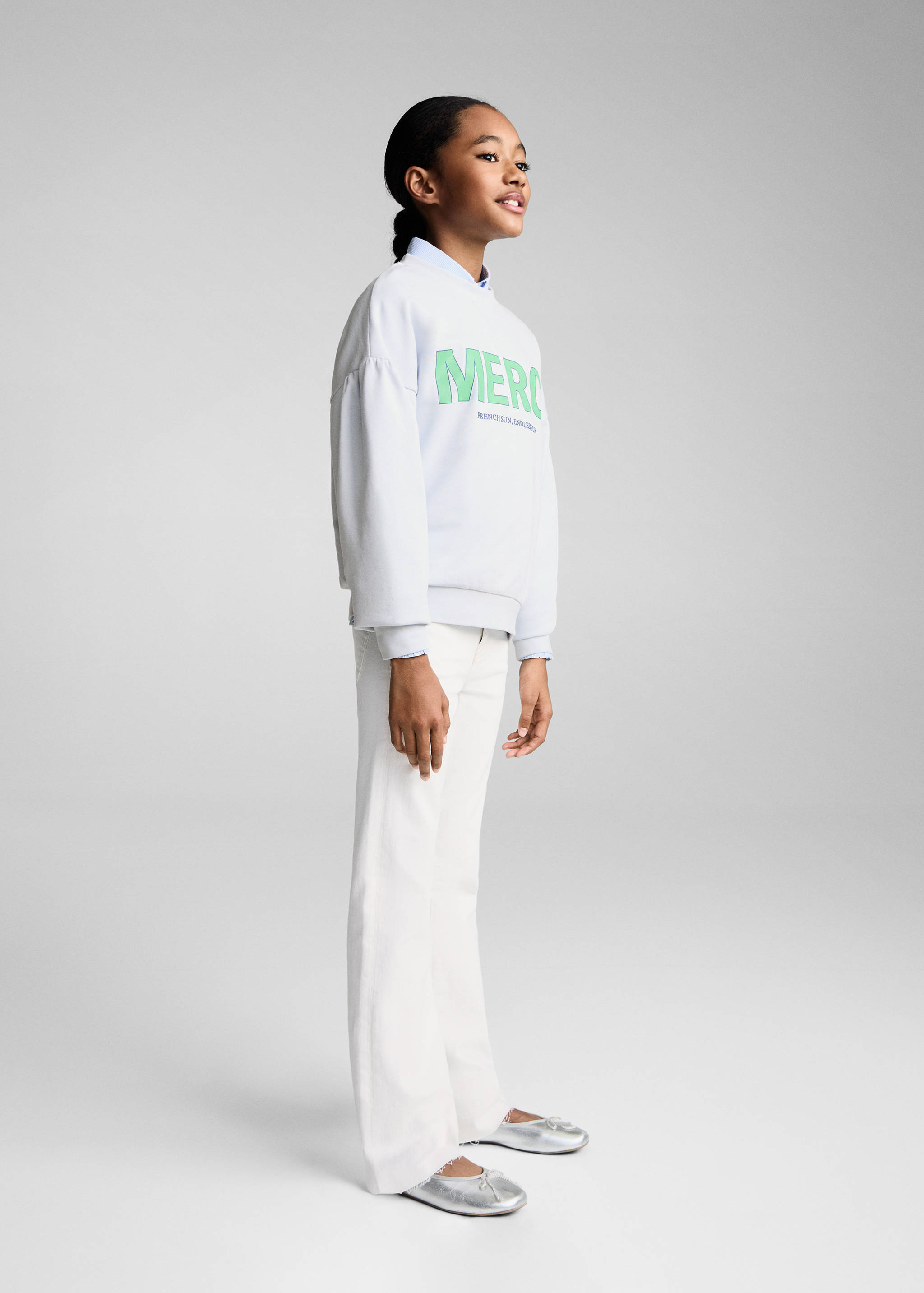 Message cotton sweatshirt - General plane