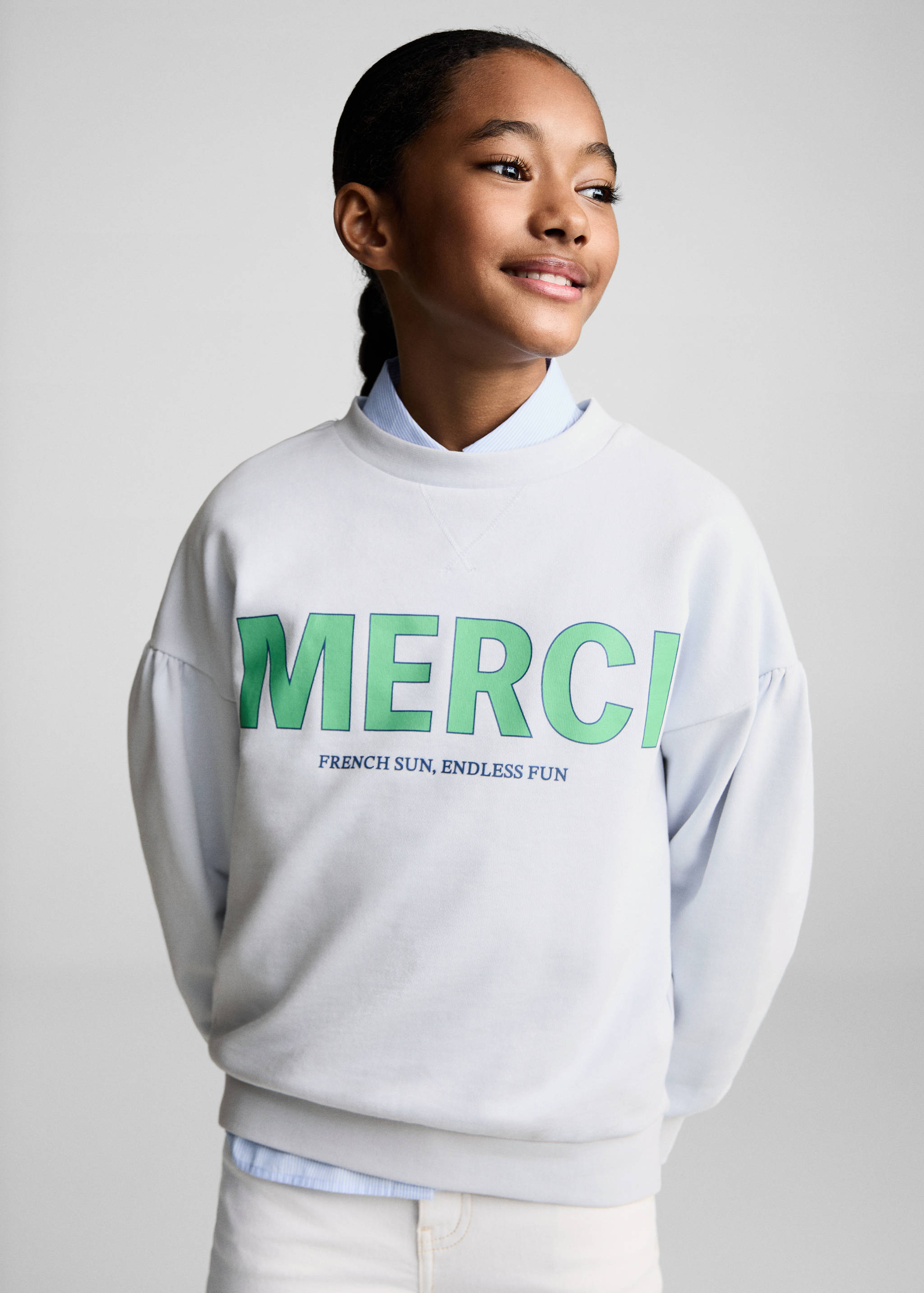 Message cotton sweatshirt - Medium plane