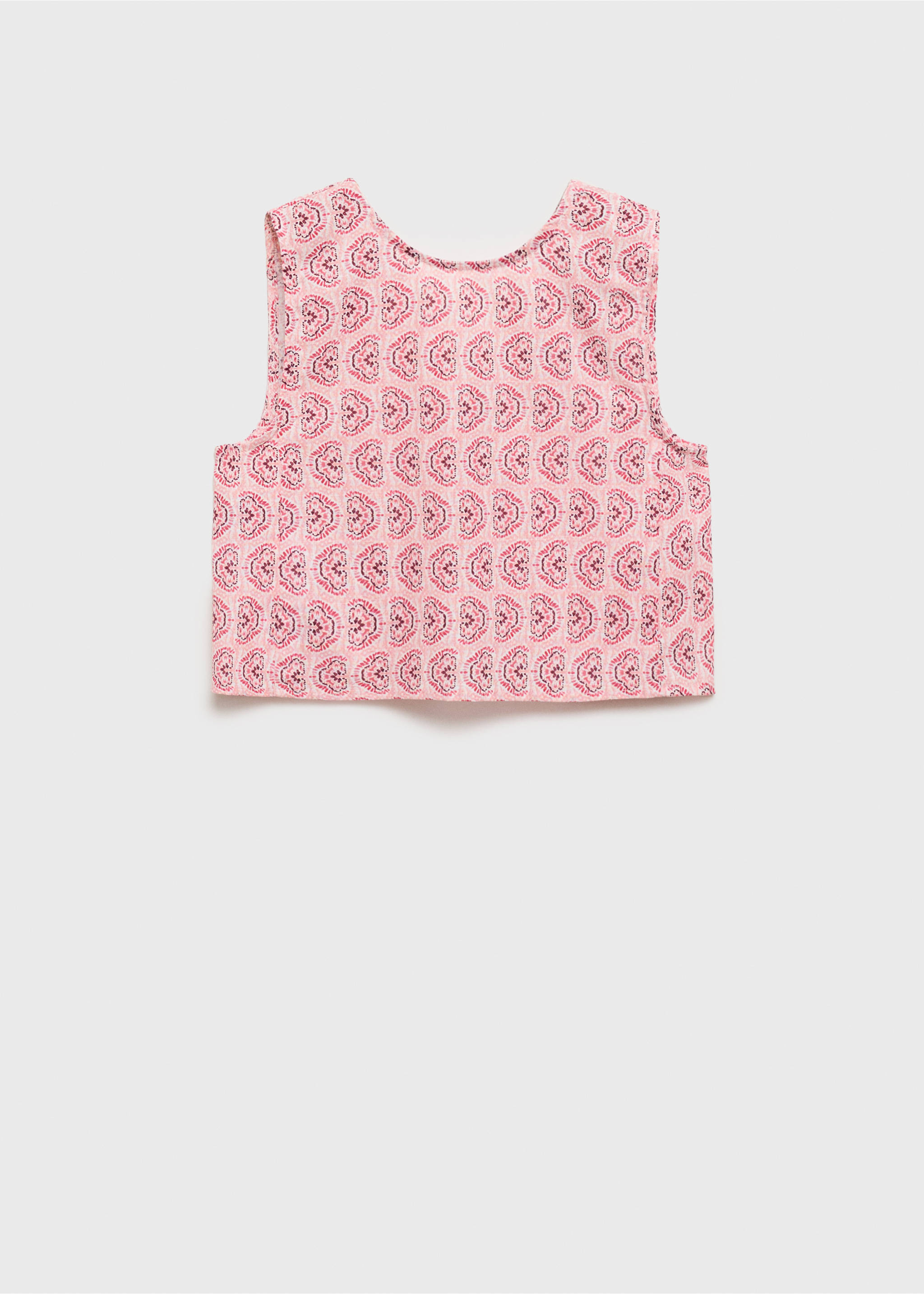 Bedruckte Bluse mit Knöpfen - Artikel ohne Model, Rosa. Ref: 87086714-00.