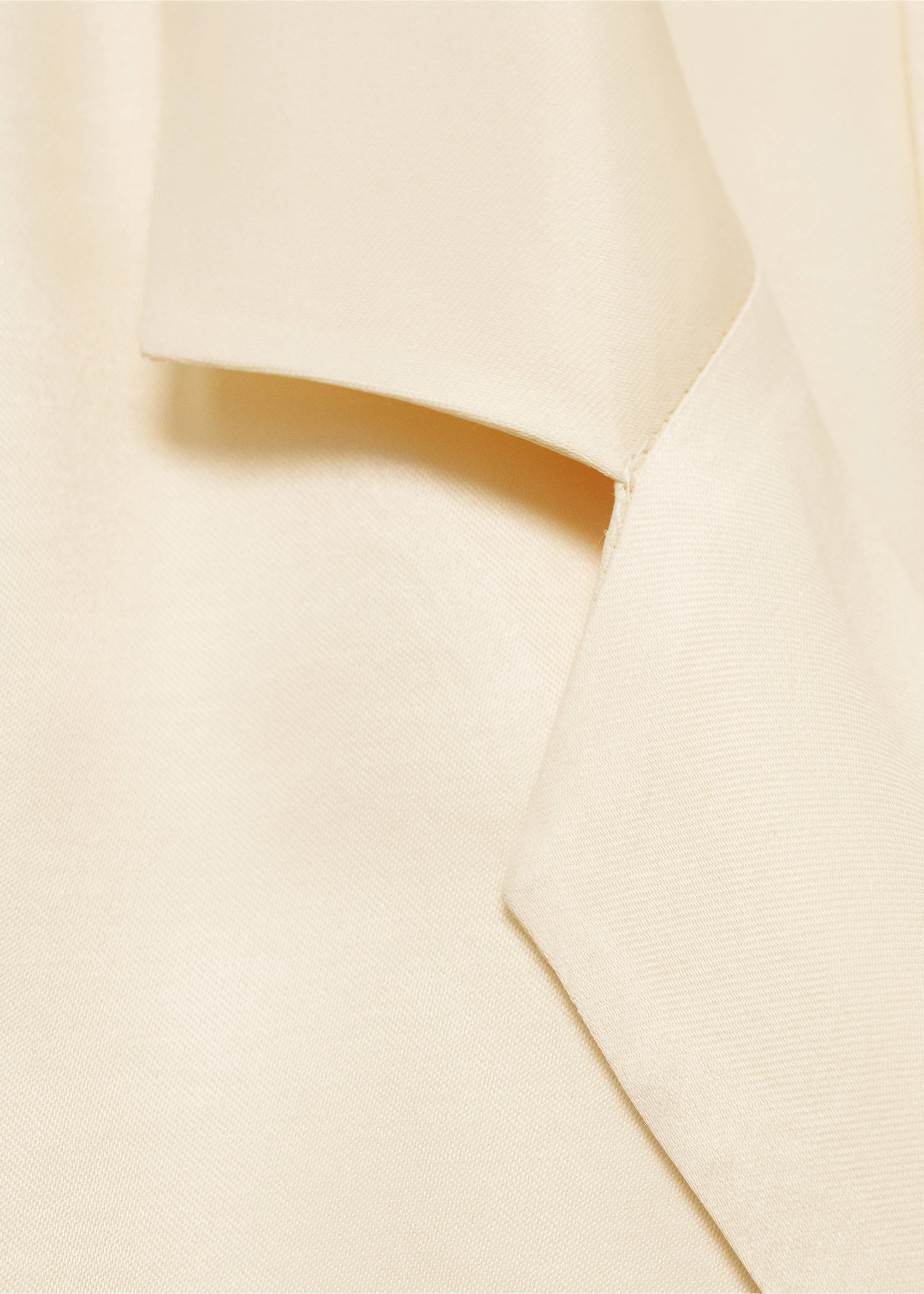 Wrap midi-dress with knot - Details of the article 0, Ecru. Ref: 87086719-00.