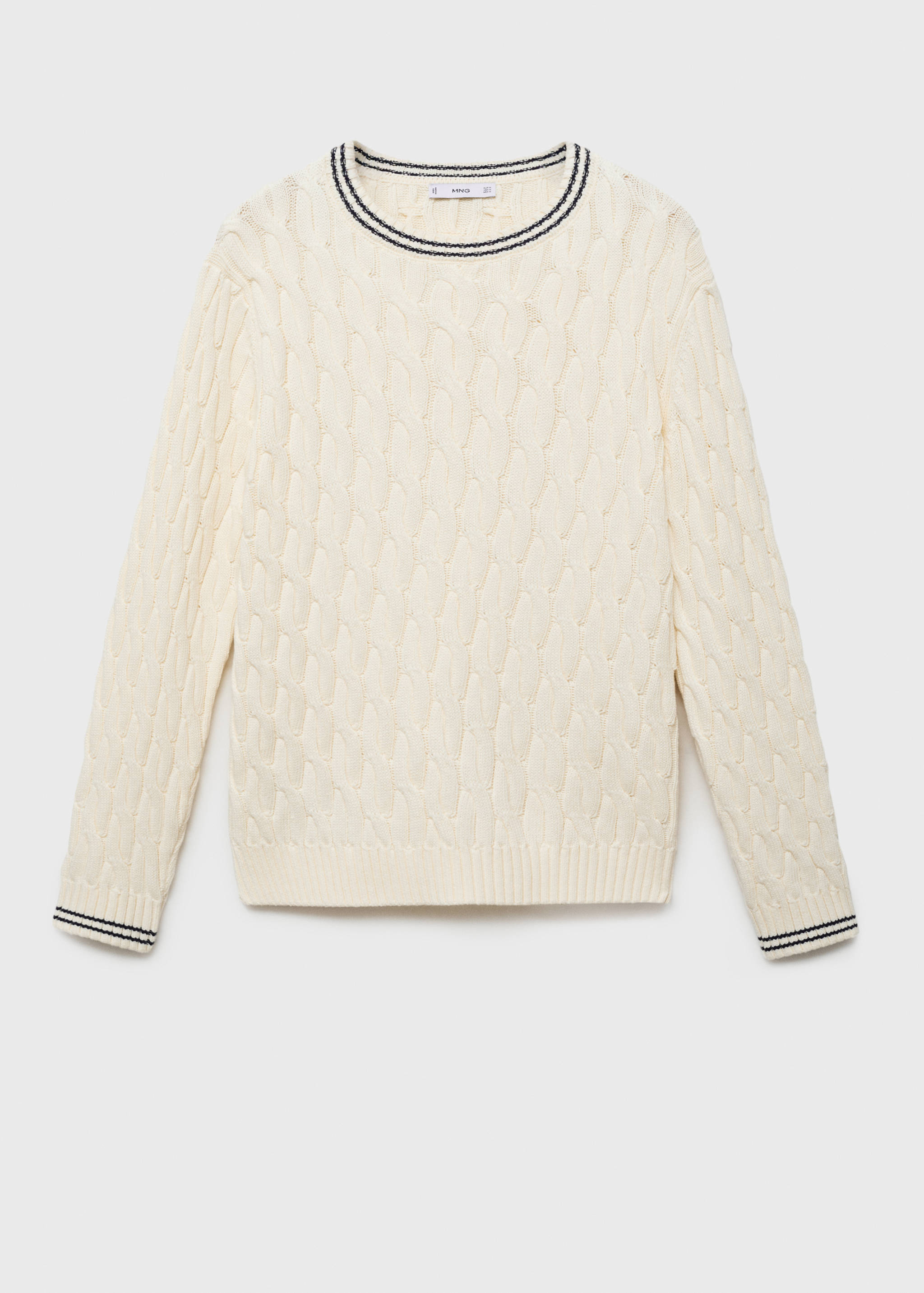 Zopfmuster-Pullover aus Baumwolle - Artikel ohne Model