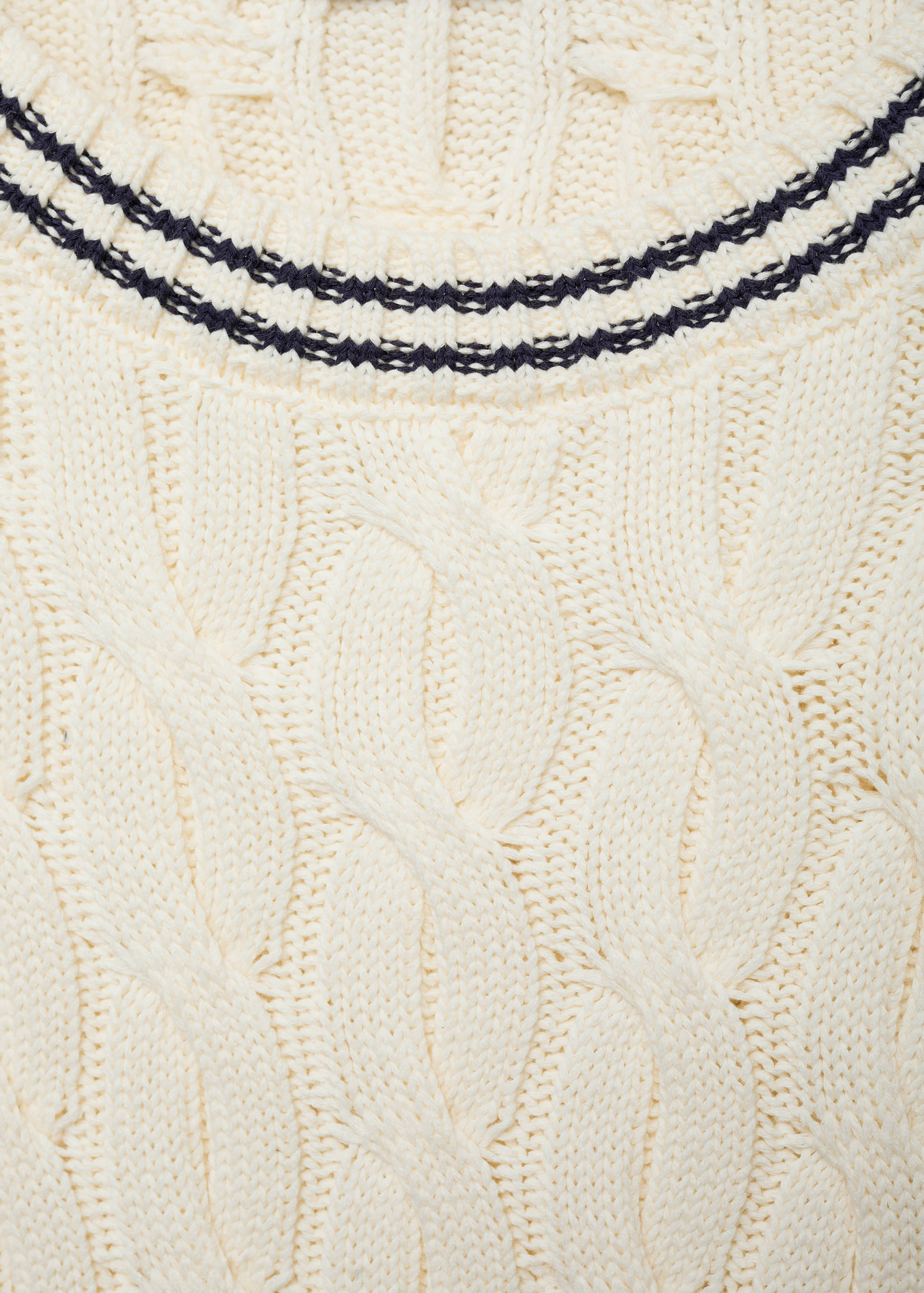 Zopfmuster-Pullover aus Baumwolle - Detail des Artikels 8