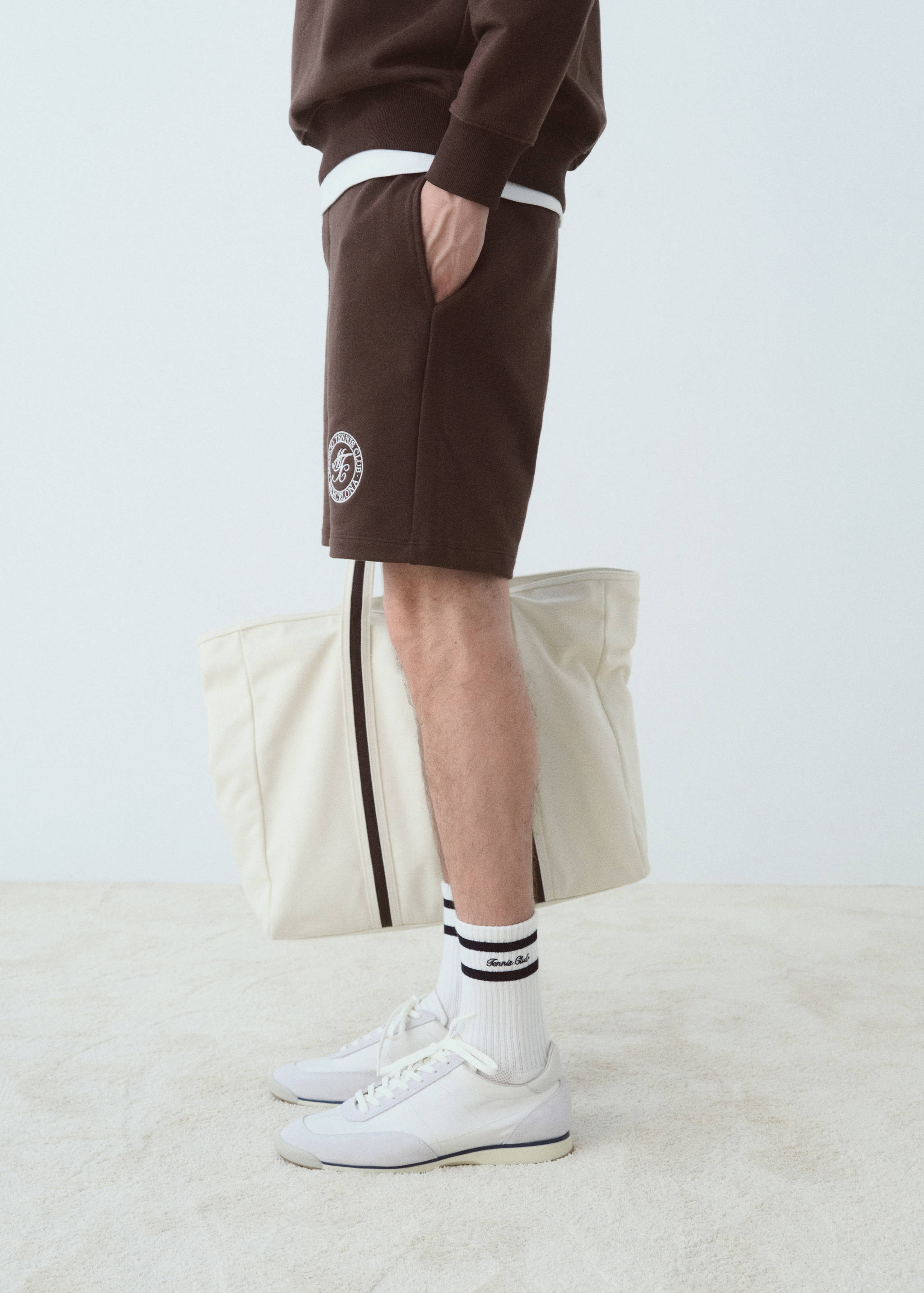 Embroidered cotton bermuda shorts - Details of the article 2