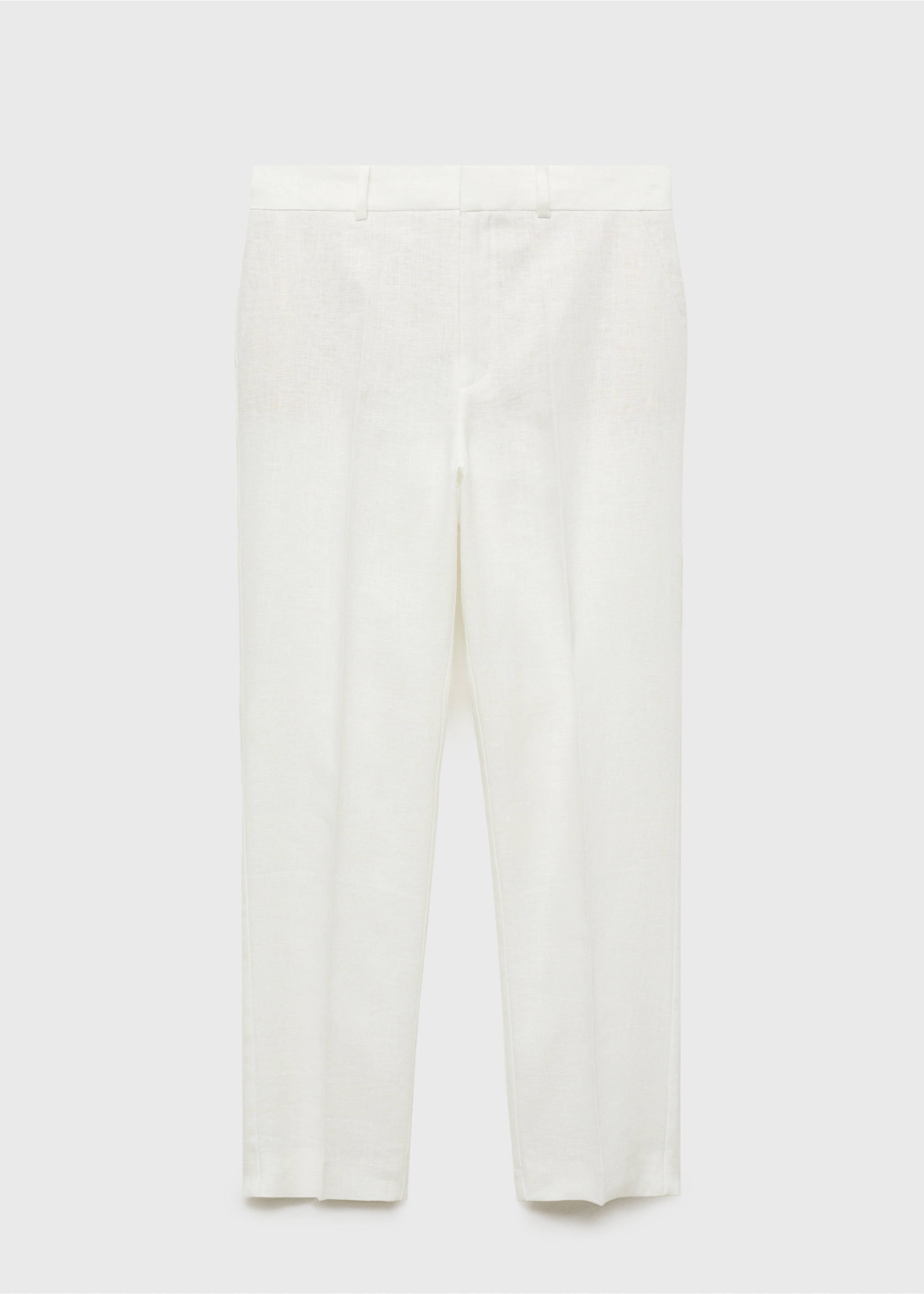 Pantaloni completo lino - Articolo senza modello, Bianco sporco. Ref: 87087162-00.