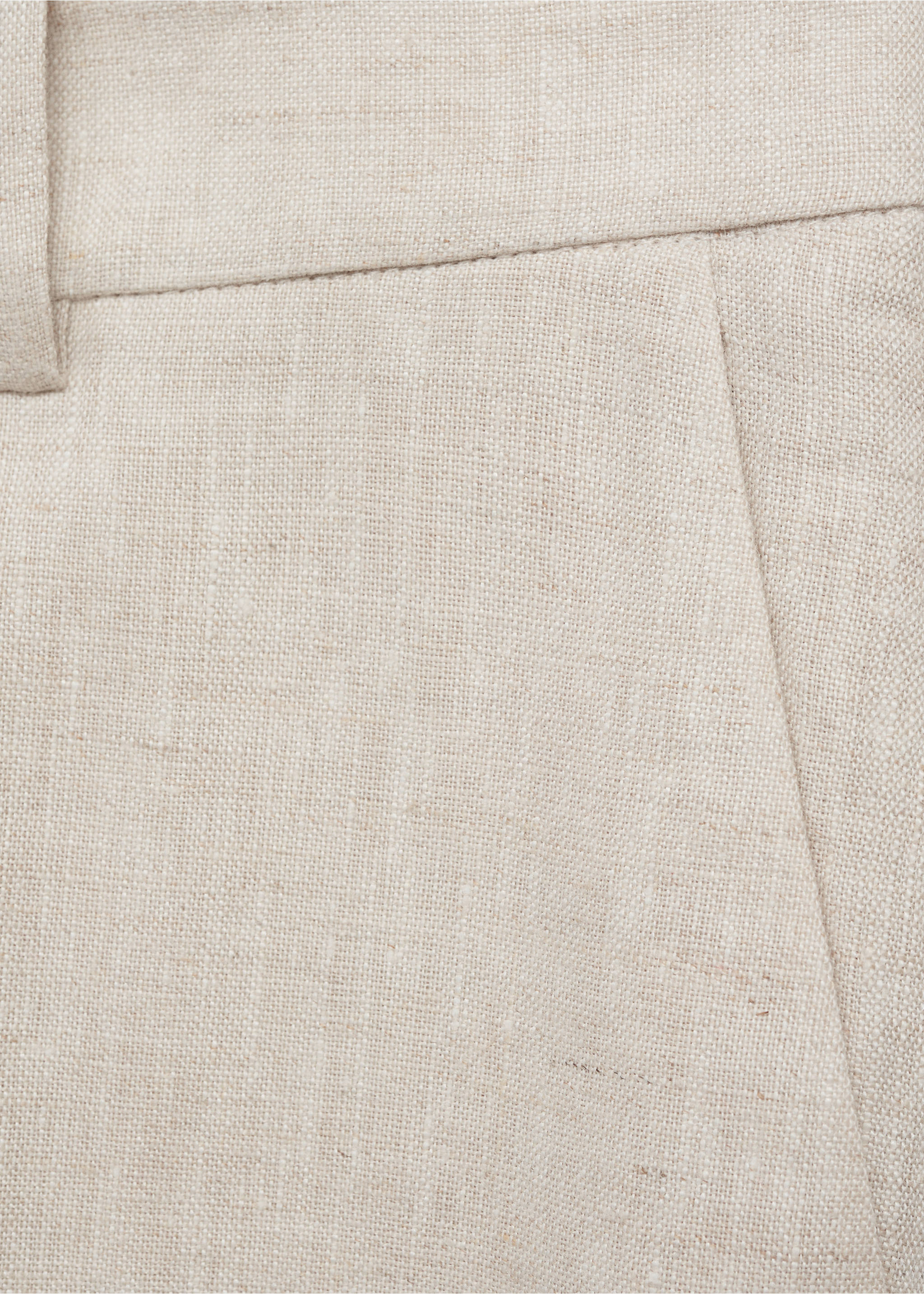 Linen suit trousers - Details of the article 8, Light/Pastel Grey. Ref: 87087162-00.