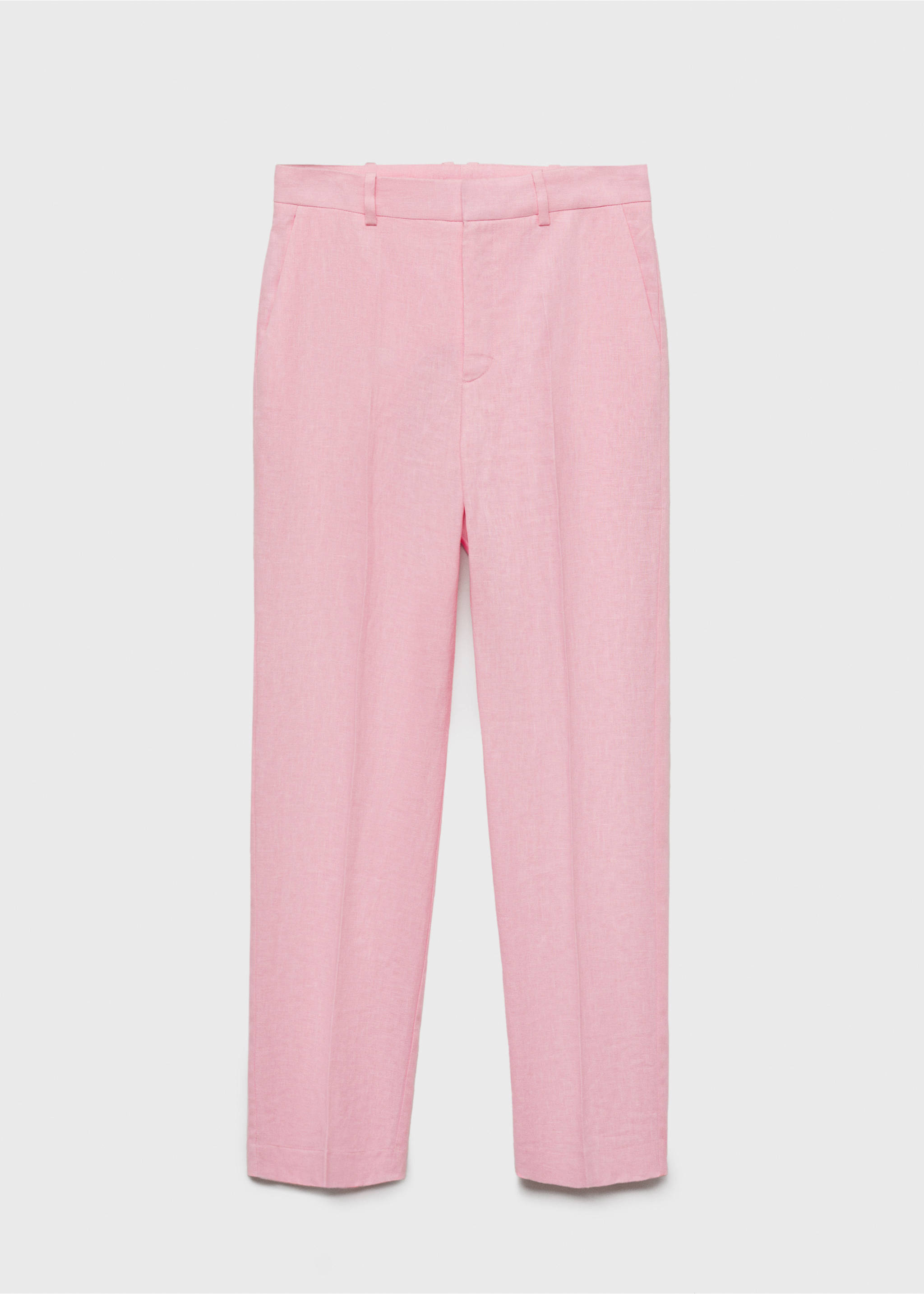 Pantalon de costume lin - Article sans modèle, Rose clair. Ref: 87087162-00.