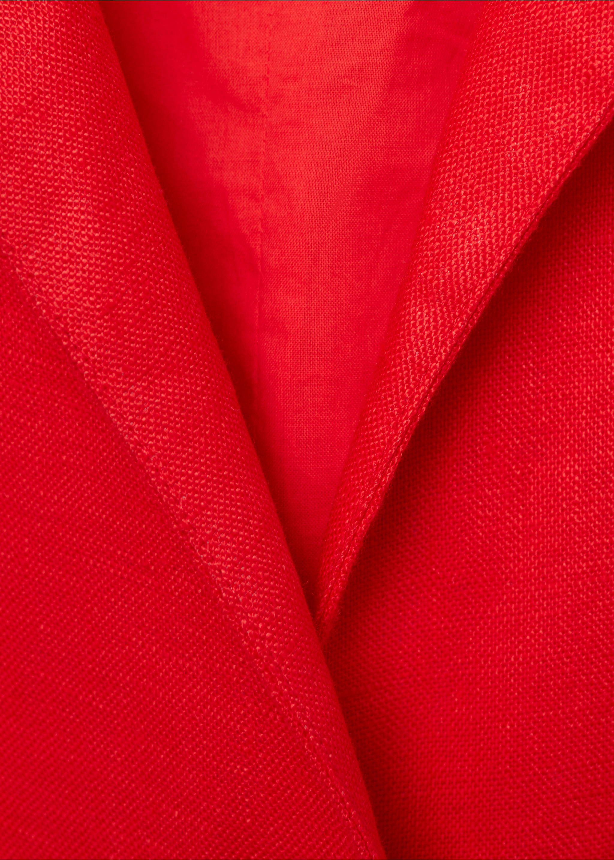 Tuta camicione lino cintura - Dettaglio dell'articolo 8, Rosso. Ref: 87087163-00.