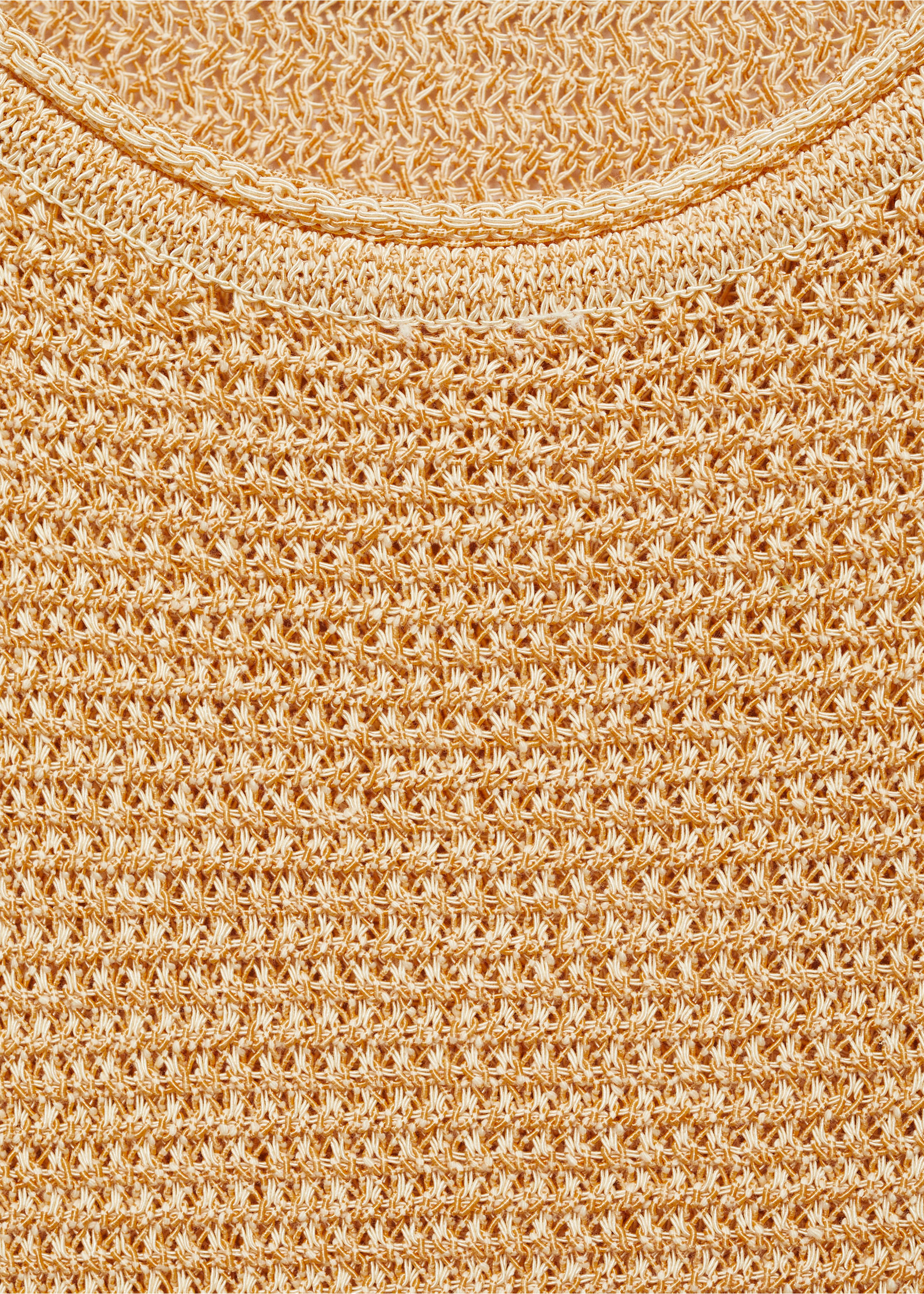 Kurzärmliger Grobstrickpullover - Detail des Artikels 8, Mittelbraun. Ref: 87087164-00.