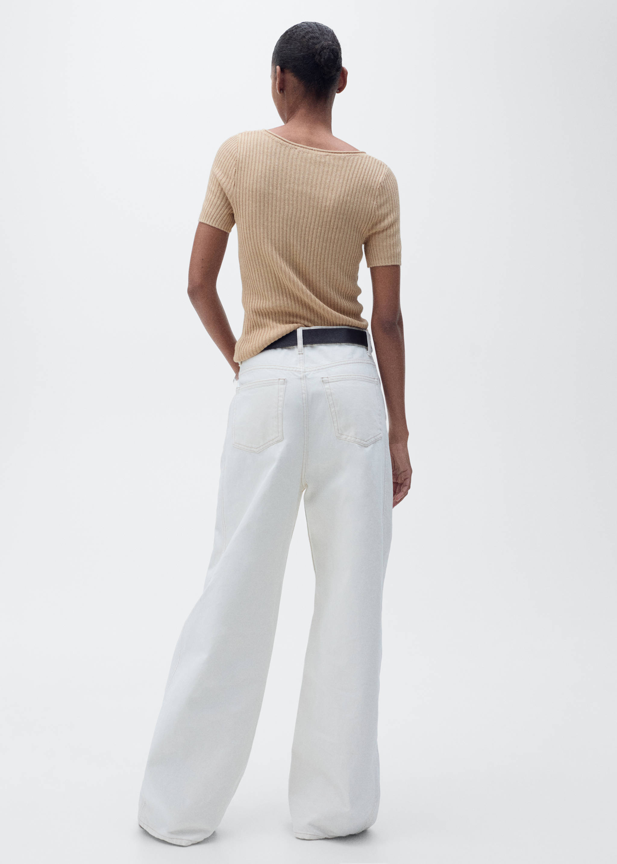 Linen-blend knitted sweater - Reverse of the article