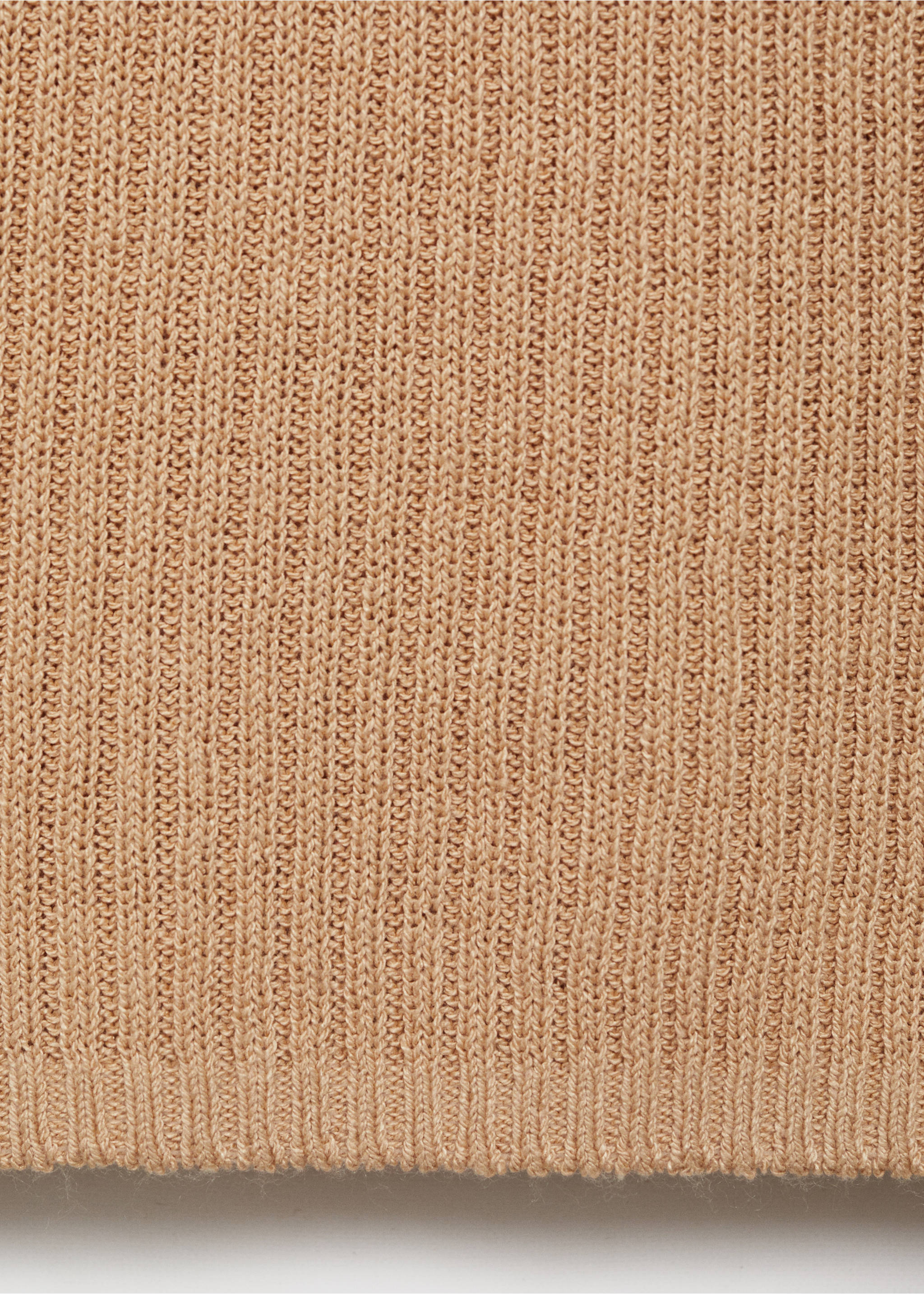 Strickpullover aus Leinengemisch - Detail des Artikels 0, Mittelbraun. Ref: 87087167-00.