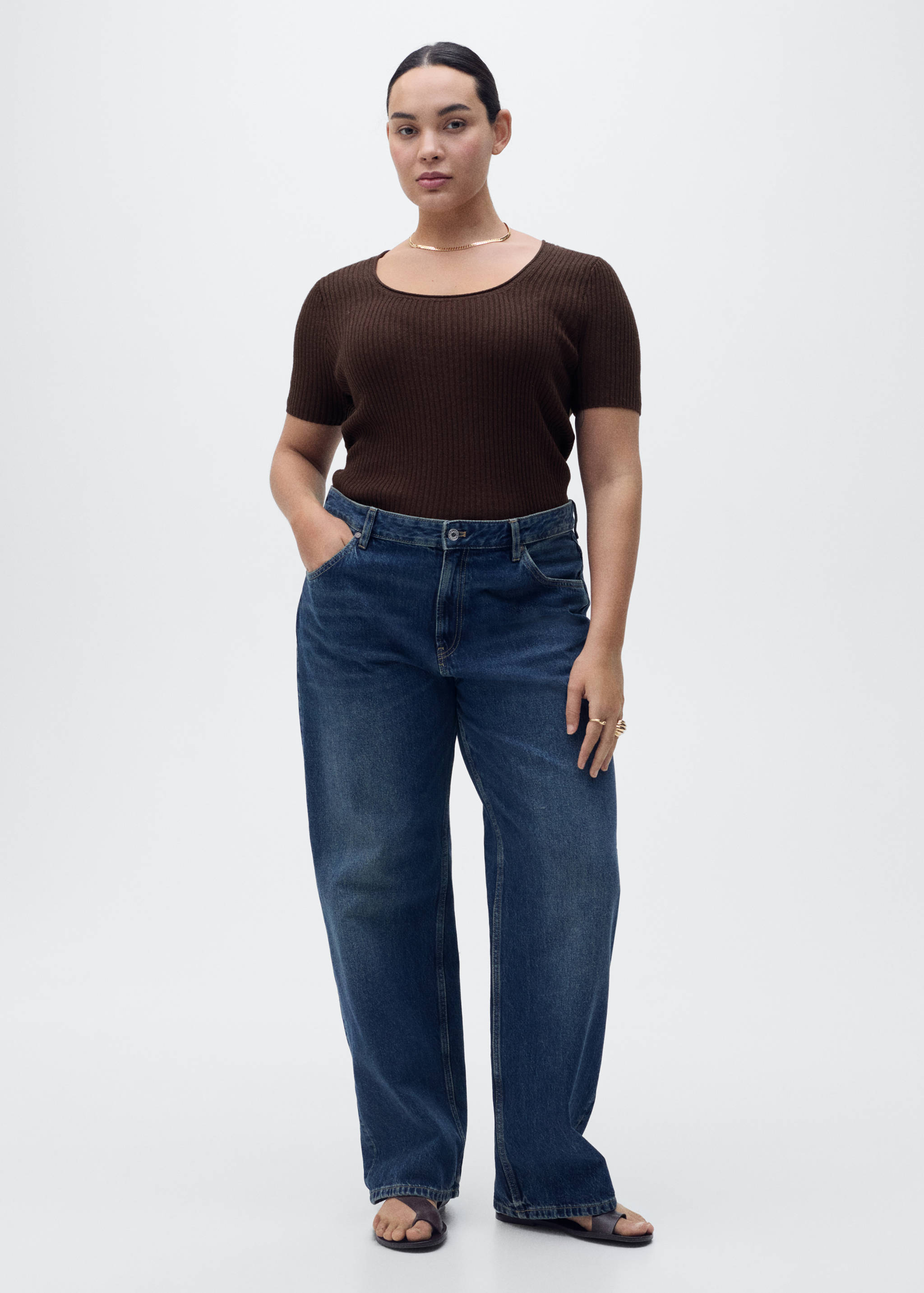 Linen-blend knitted sweater - Details of the article 3