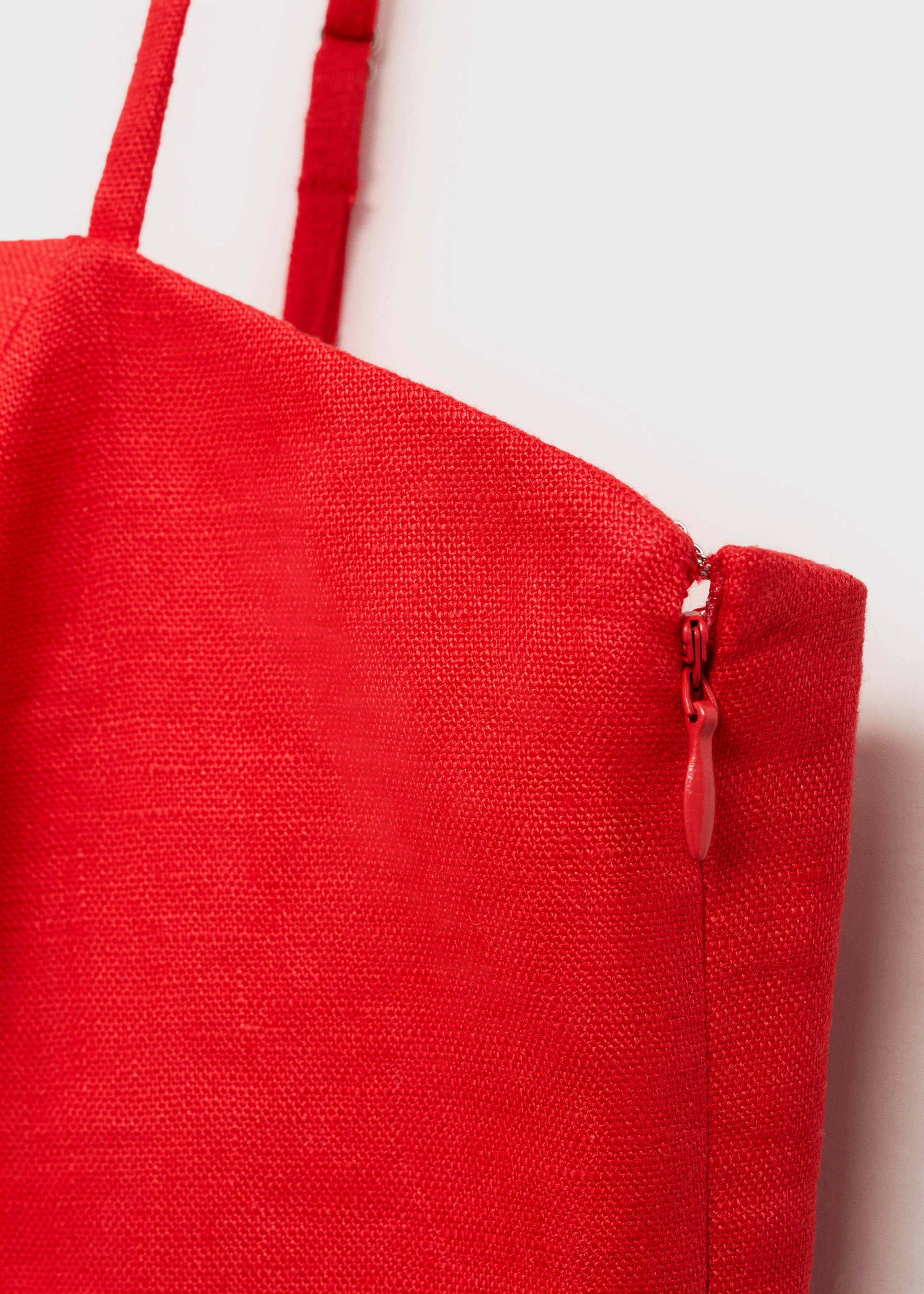 Lněné šaty s vázačkou - Detail zboží 0