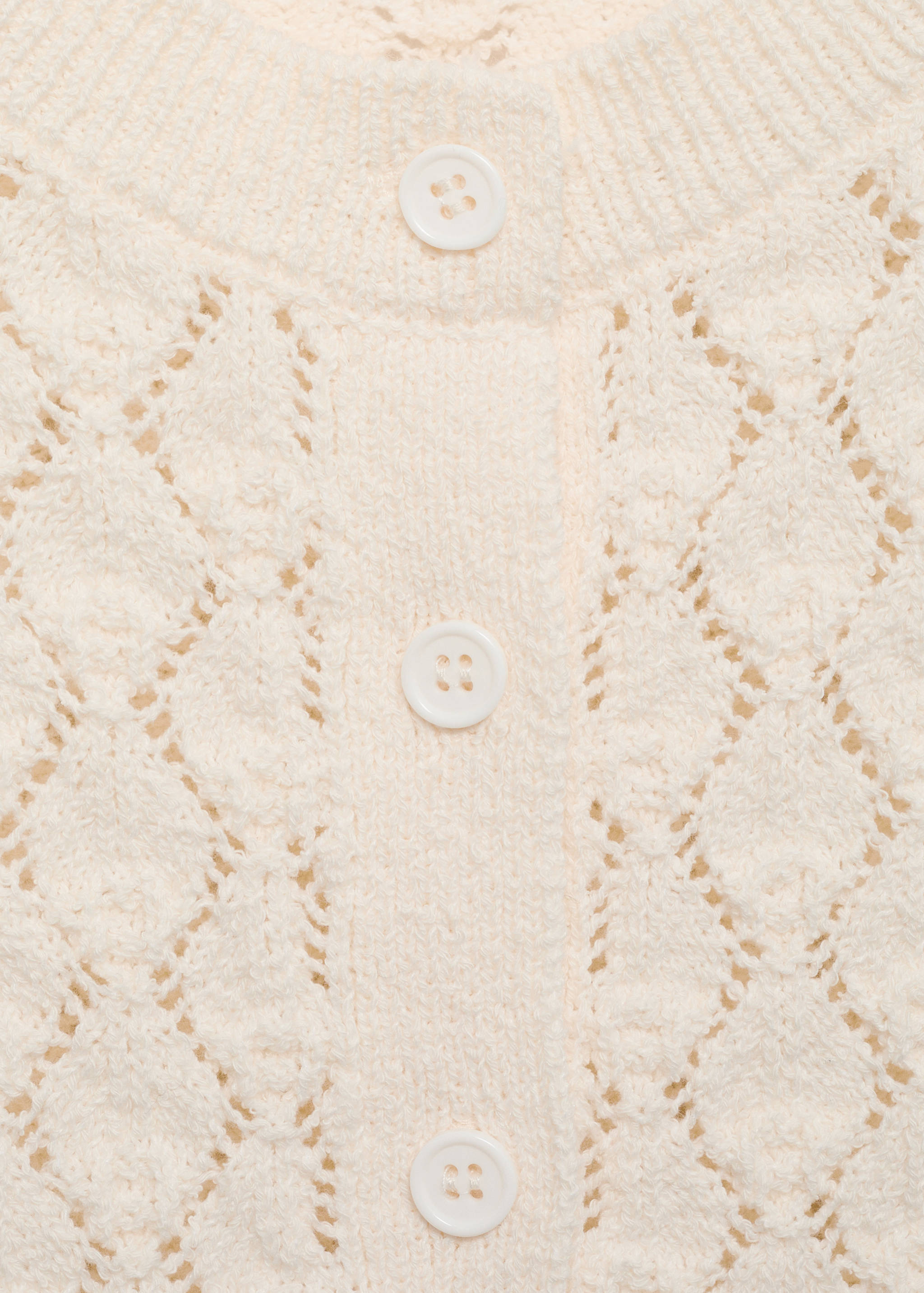 Short-sleeved knitted cardigan with lace design - Details of the article 8