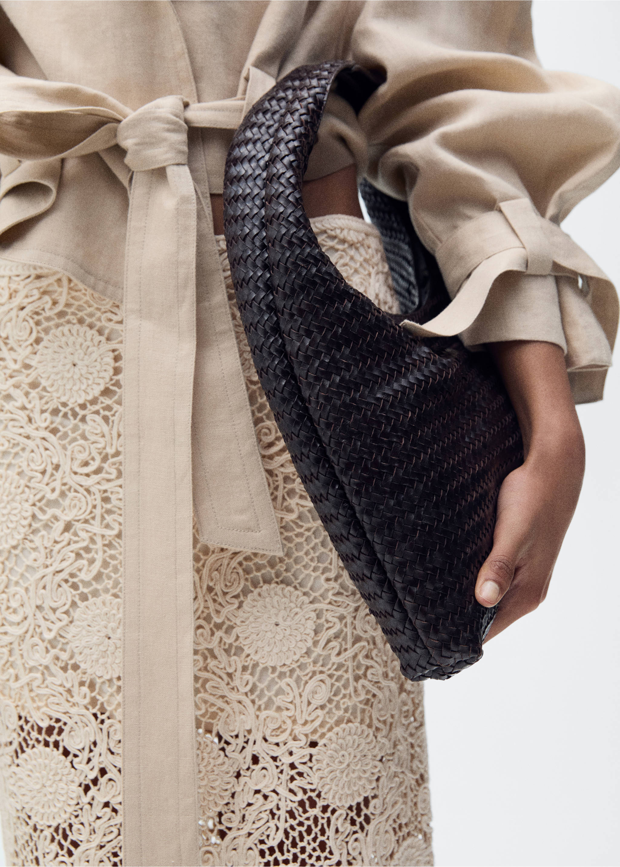 Falda larga crochet flores - Detalle del artículo 1, Crudo. Ref: 87087172-00.