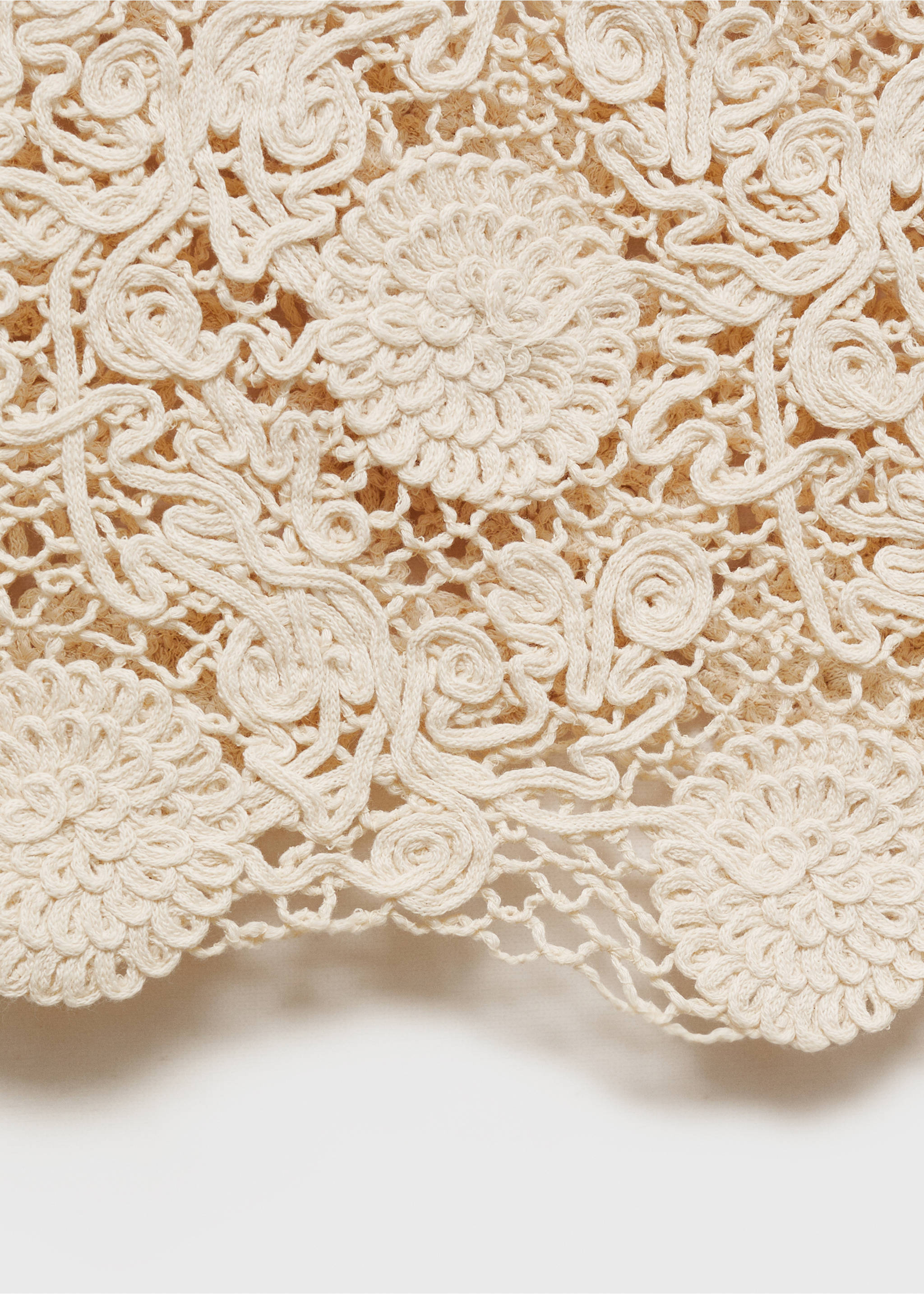 Falda larga crochet flores - Detalle del artículo 0, Crudo. Ref: 87087172-00.