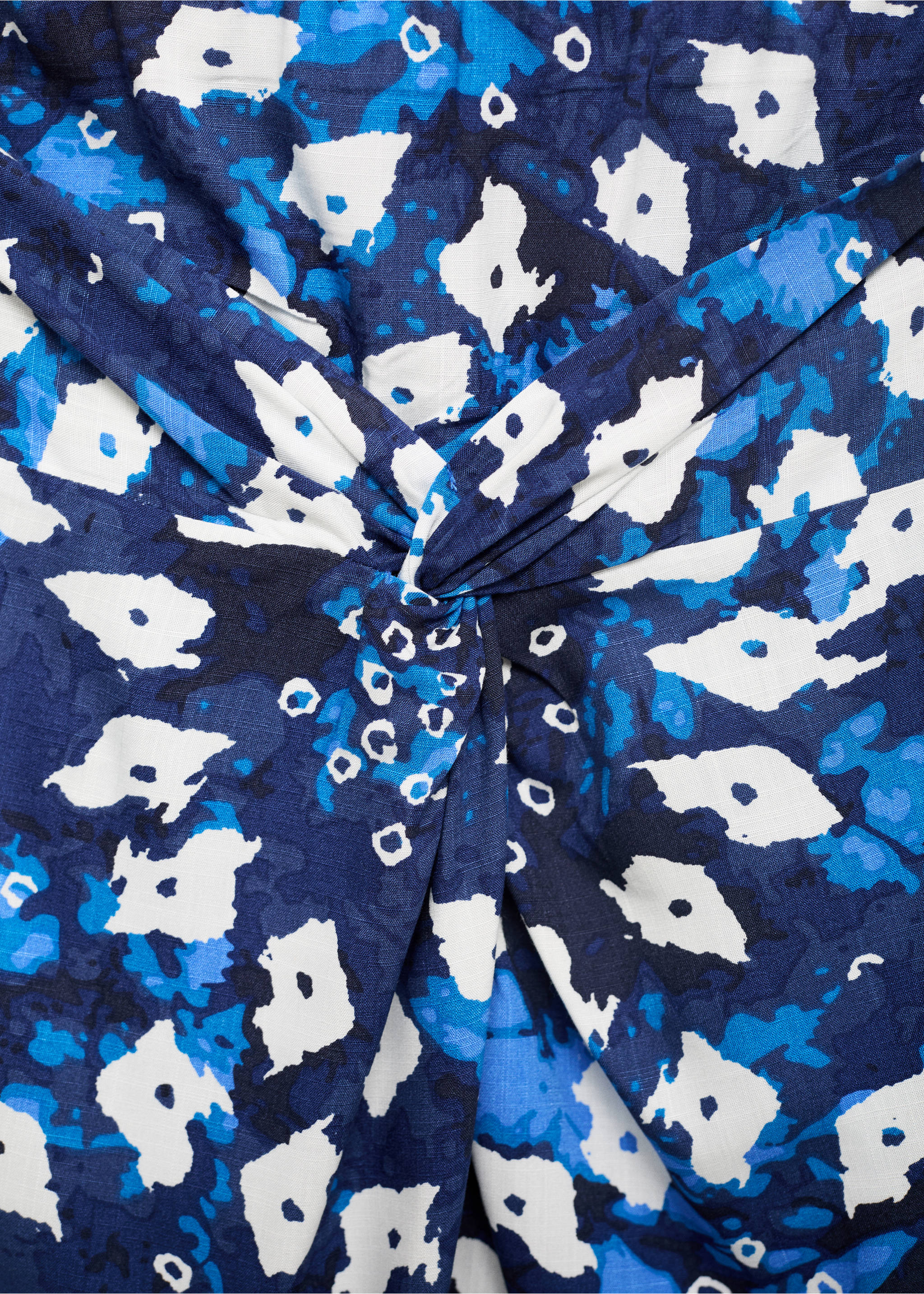 Printed sarong skirt - Details of the article 8, Navy. Ref: 87087185-00.